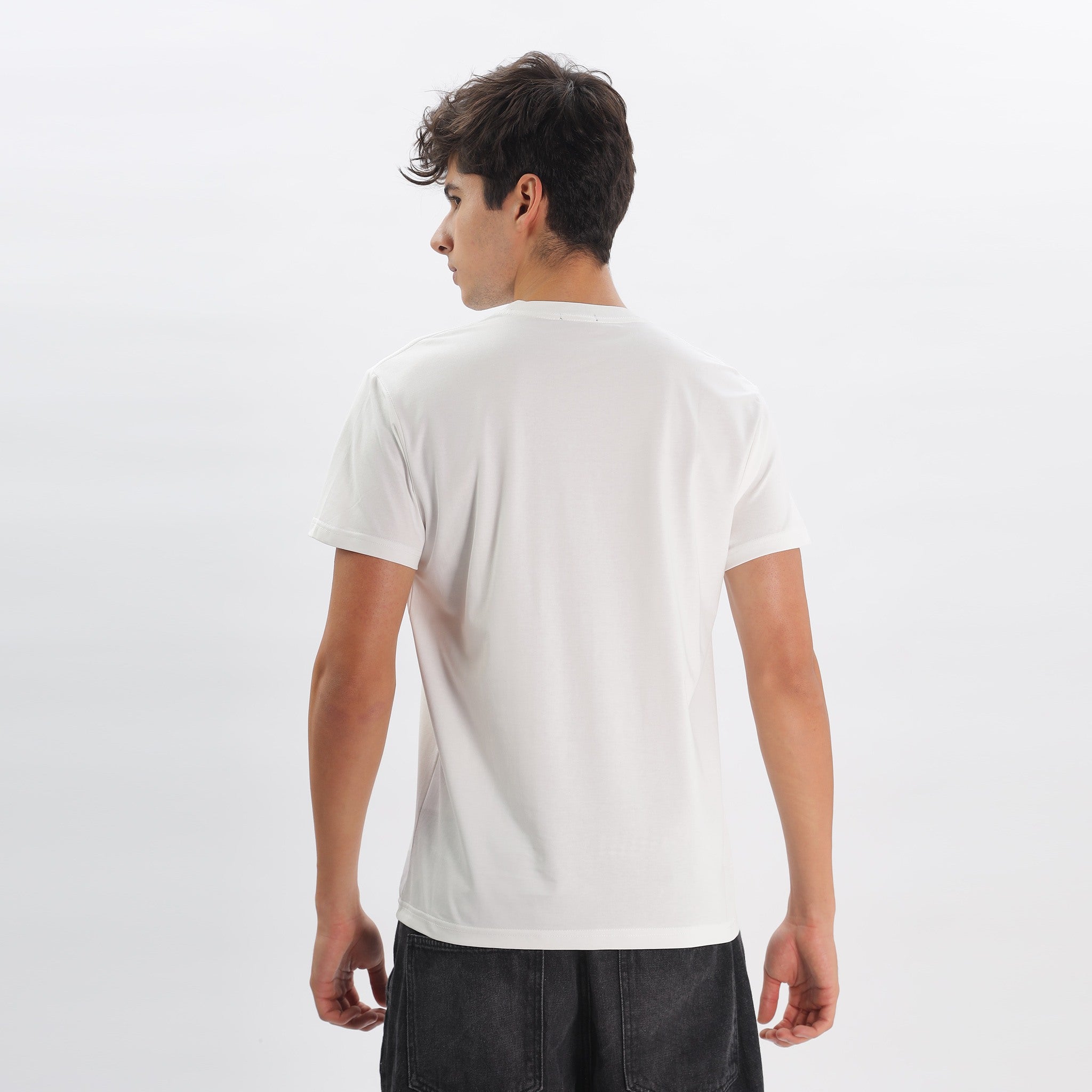 Mens Regular Fit Crew Neck T-shirt - Lasercut Design