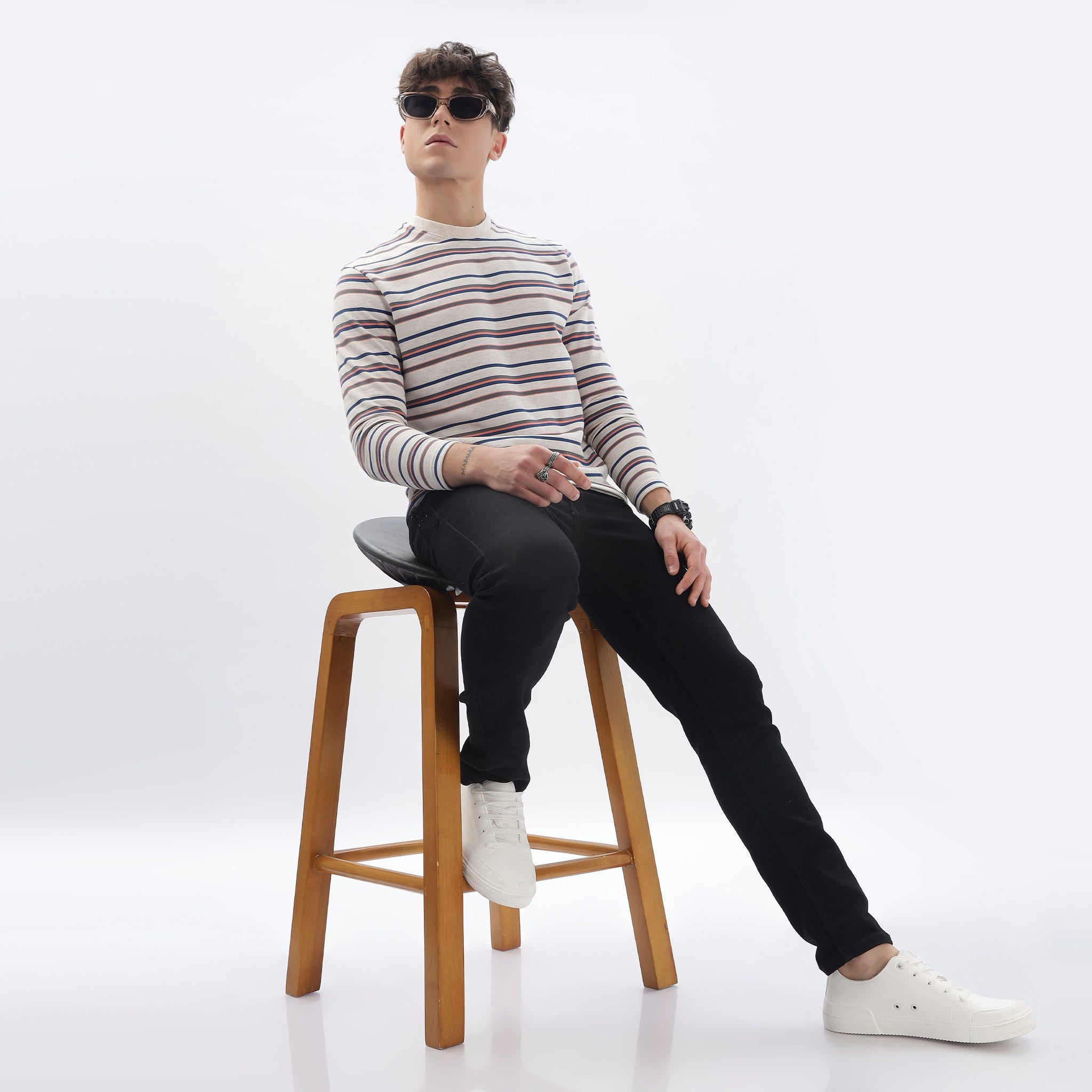 Regular - Long Sleeve Stripe T-Shirt