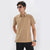 Men Polo Collar T-shirt with Seamless Sleeves