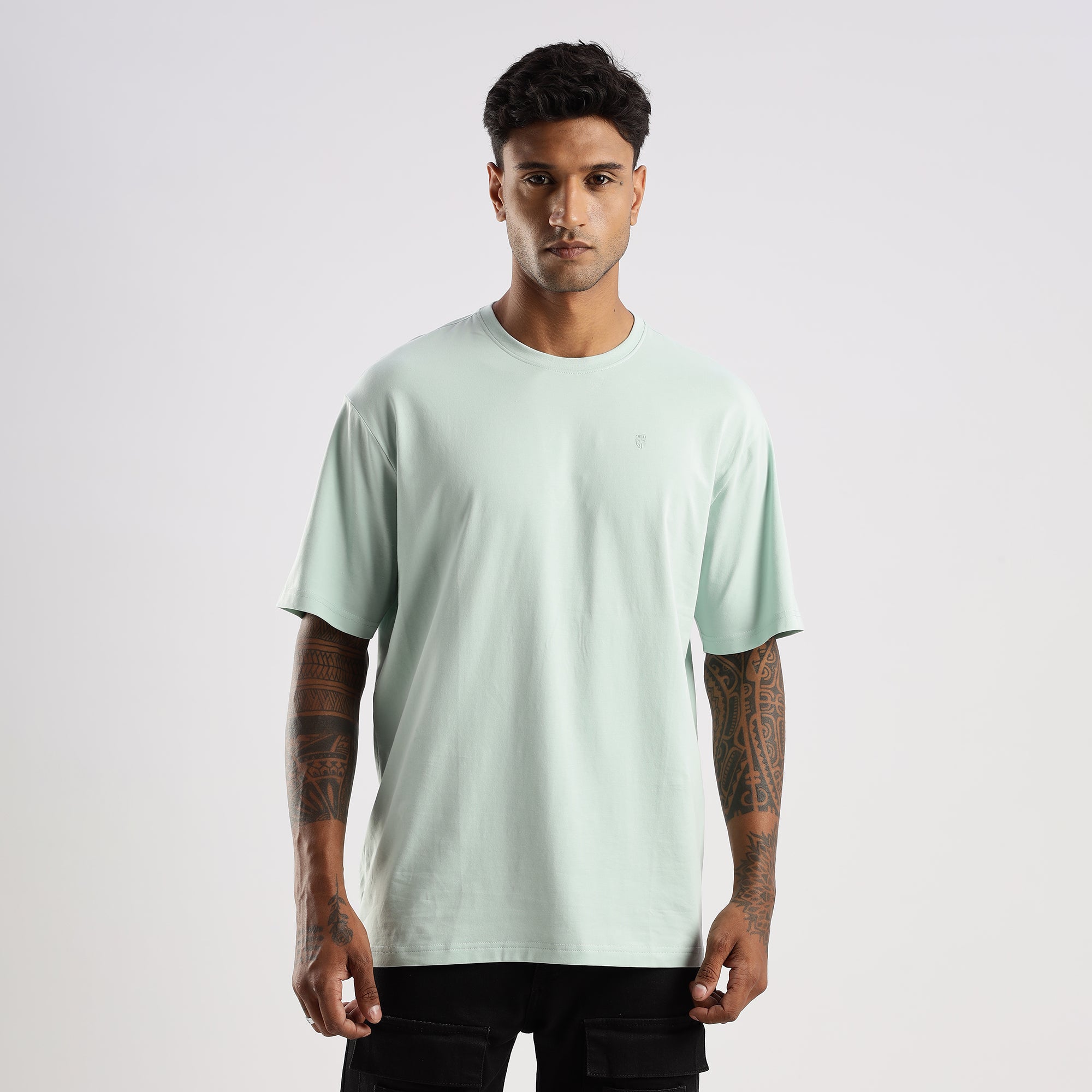 Plain Blue Haze Oversized essential t-shirt