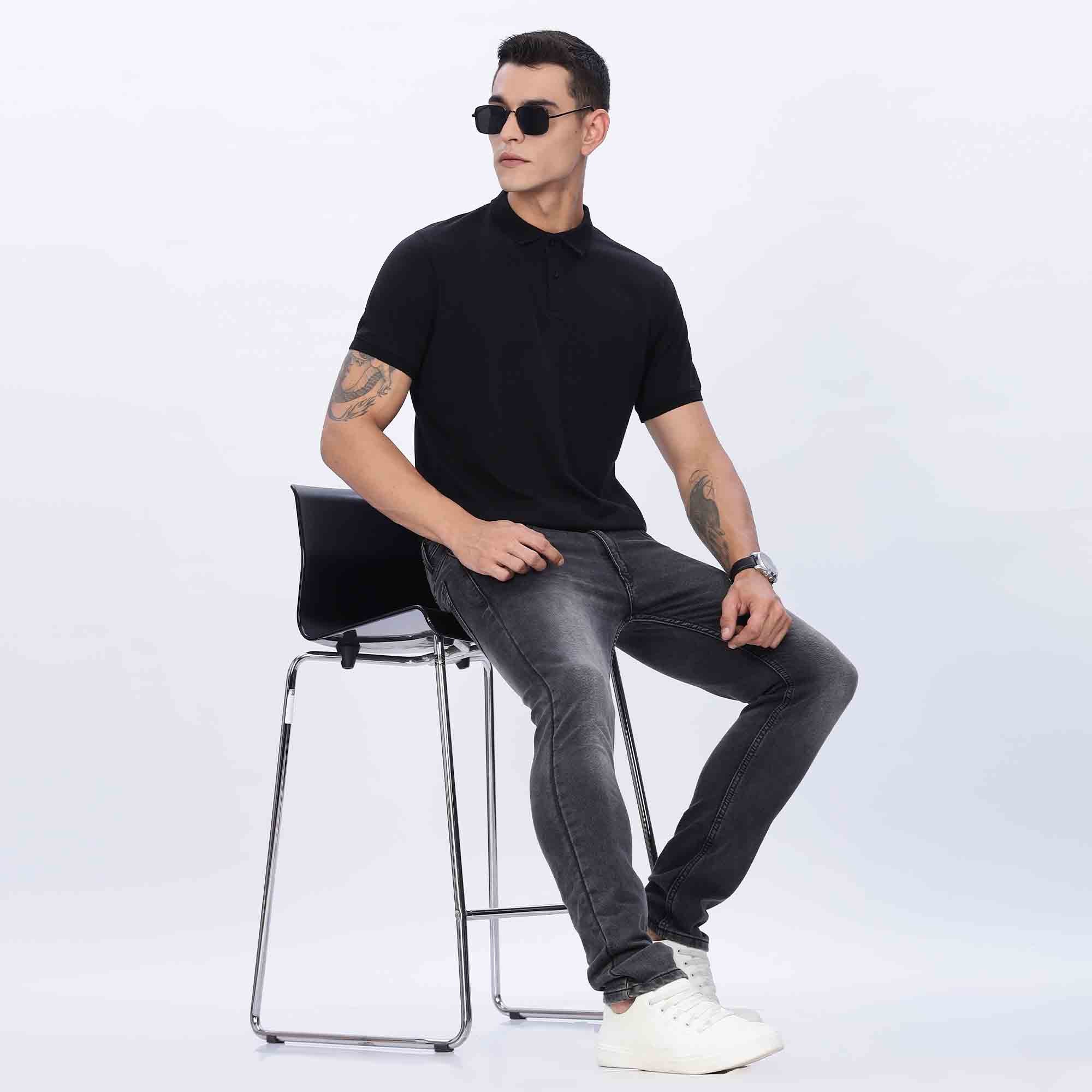 Regular Polo Collar T- Shirt