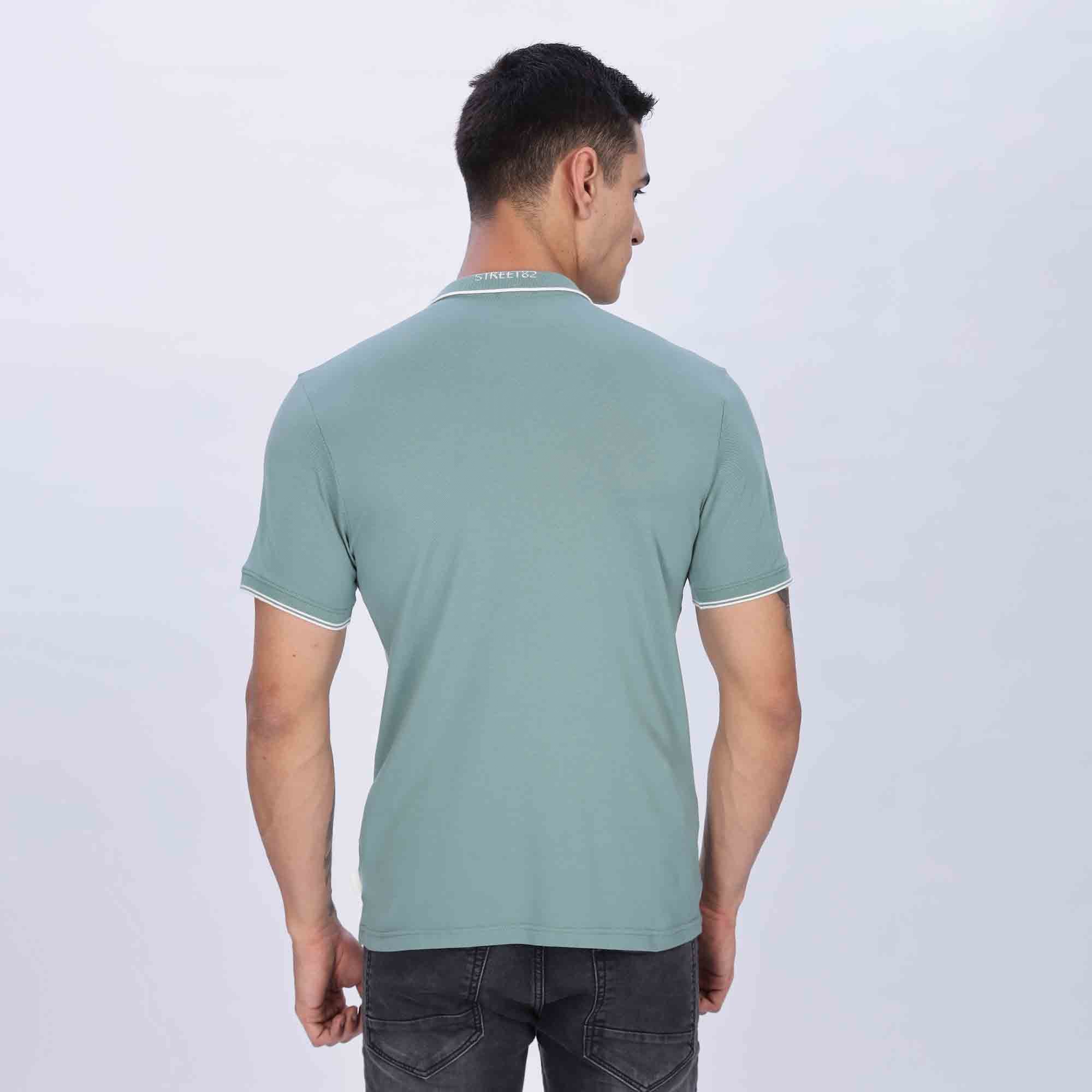 Slim Fit Polo Collar T- Shirt