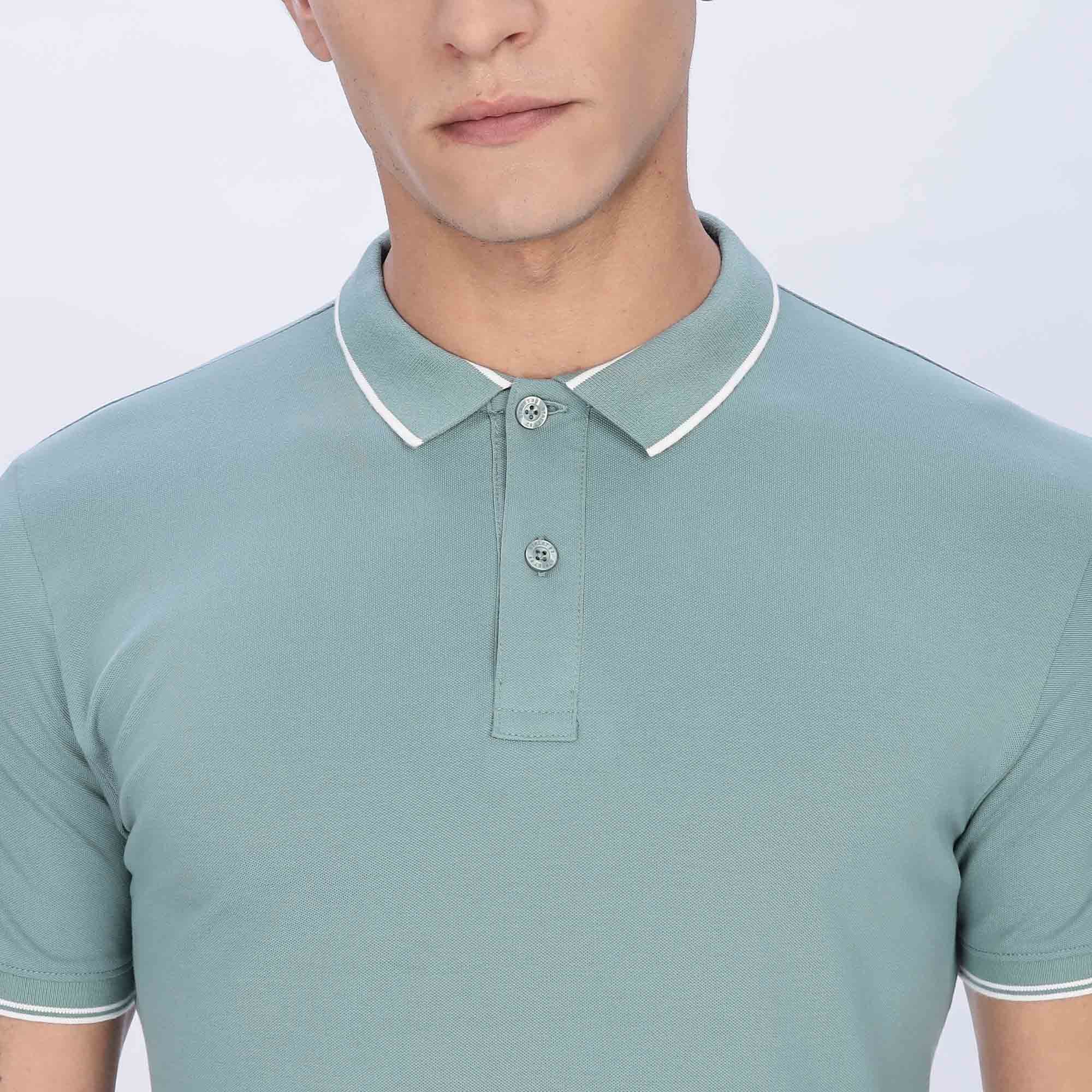 Slim Fit Polo Collar T- Shirt