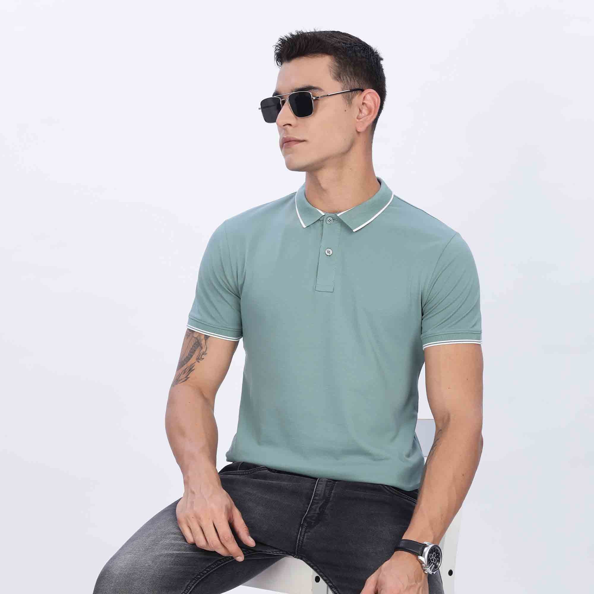 Slim Fit Polo Collar T- Shirt