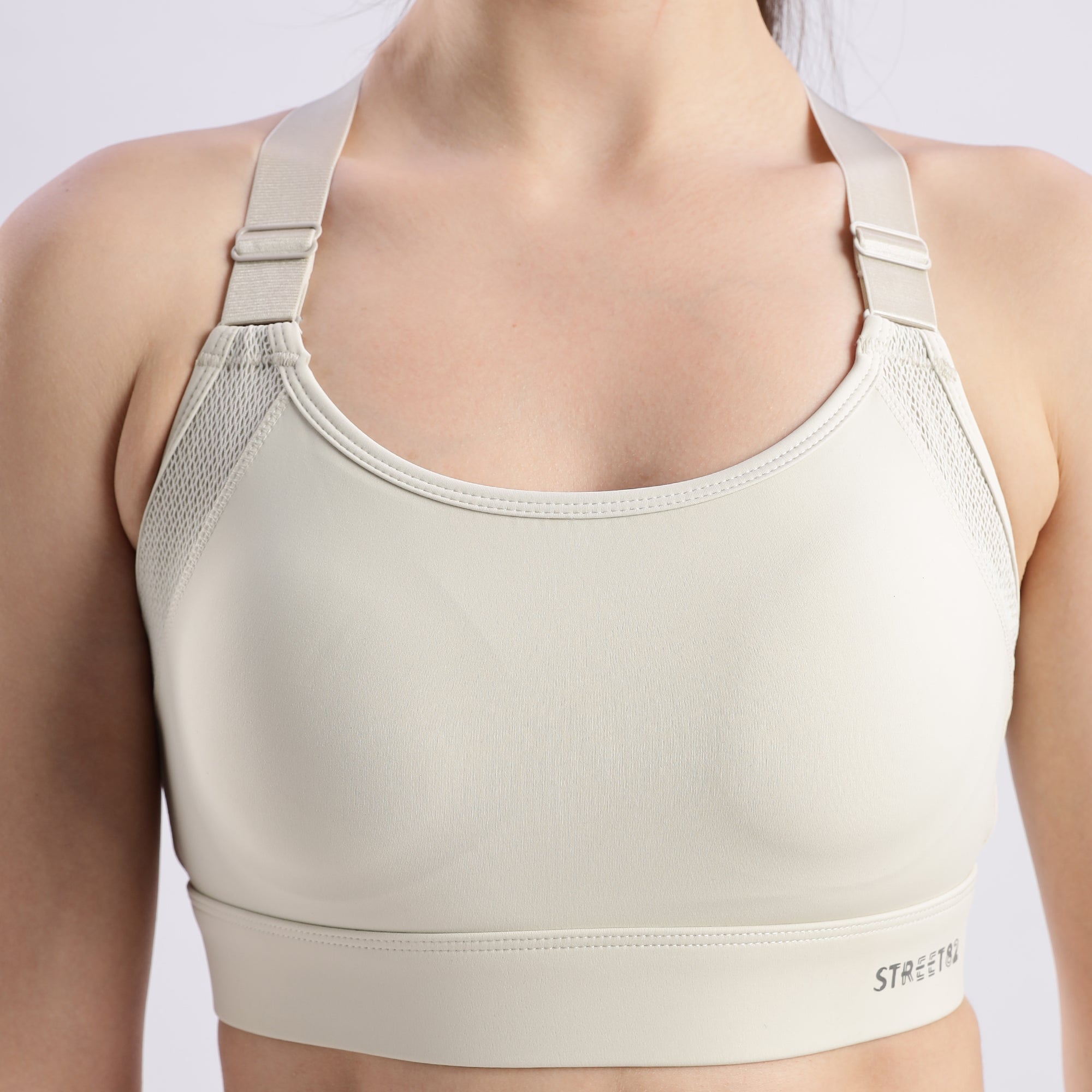 Arcana Sports Bra Beige Colour Variant Front View