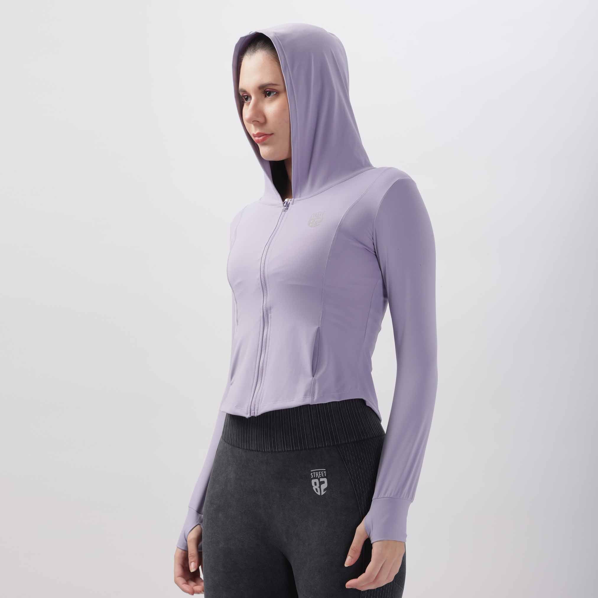 Women's Slim-Fit Yoga Coat with Hoodie