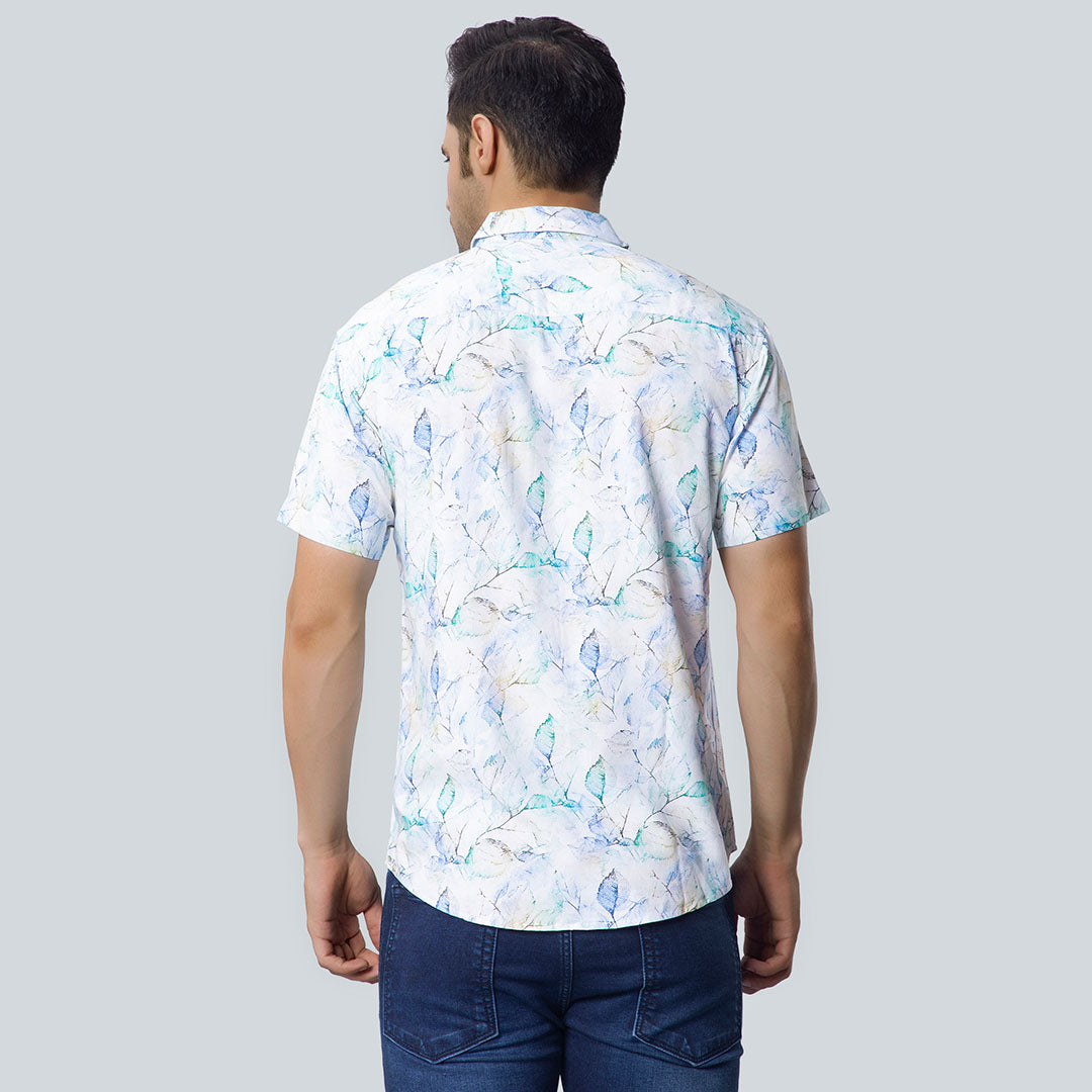 Rayon Leaf water color Printed Shirts for Men