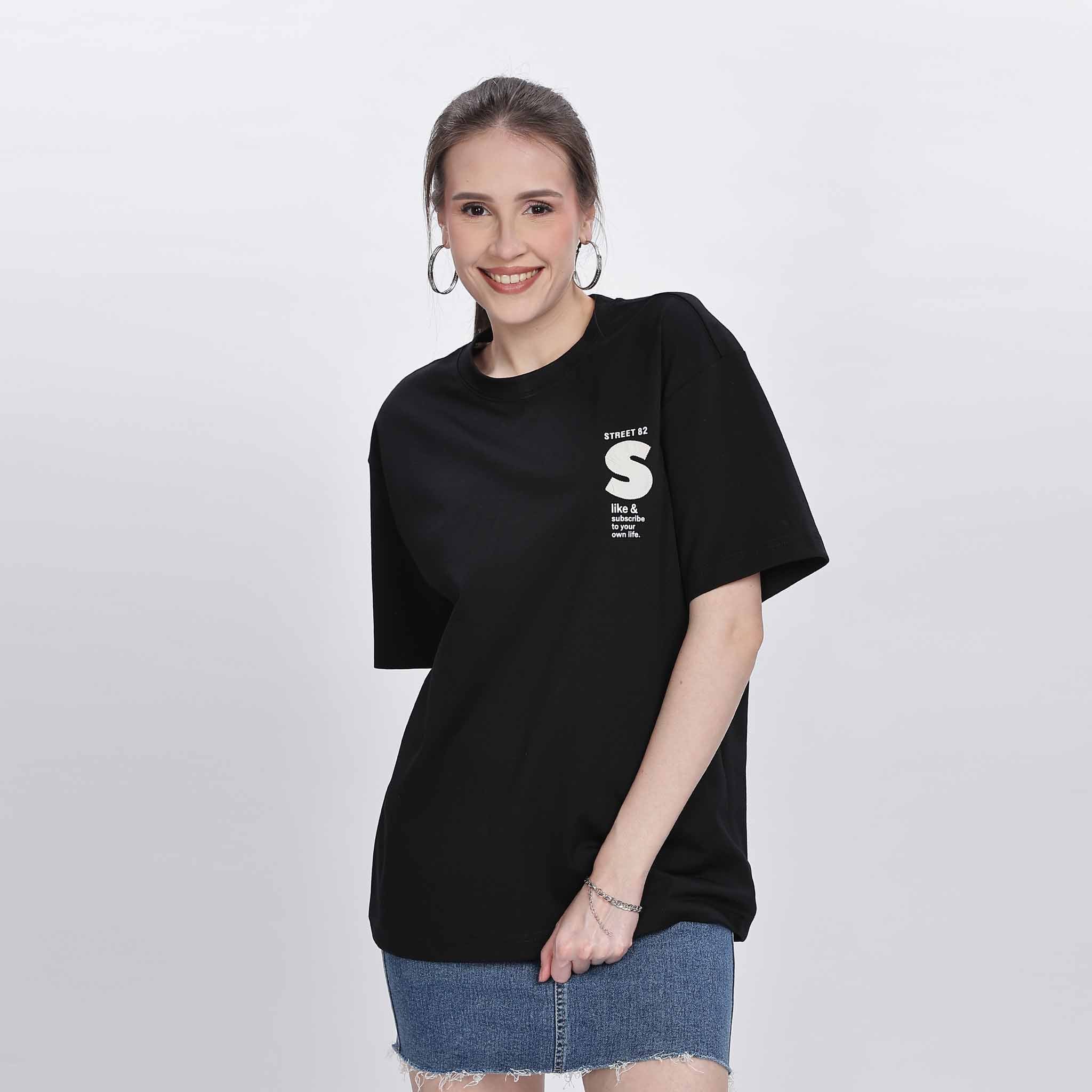 Applique Detailed Oversize T-shirt