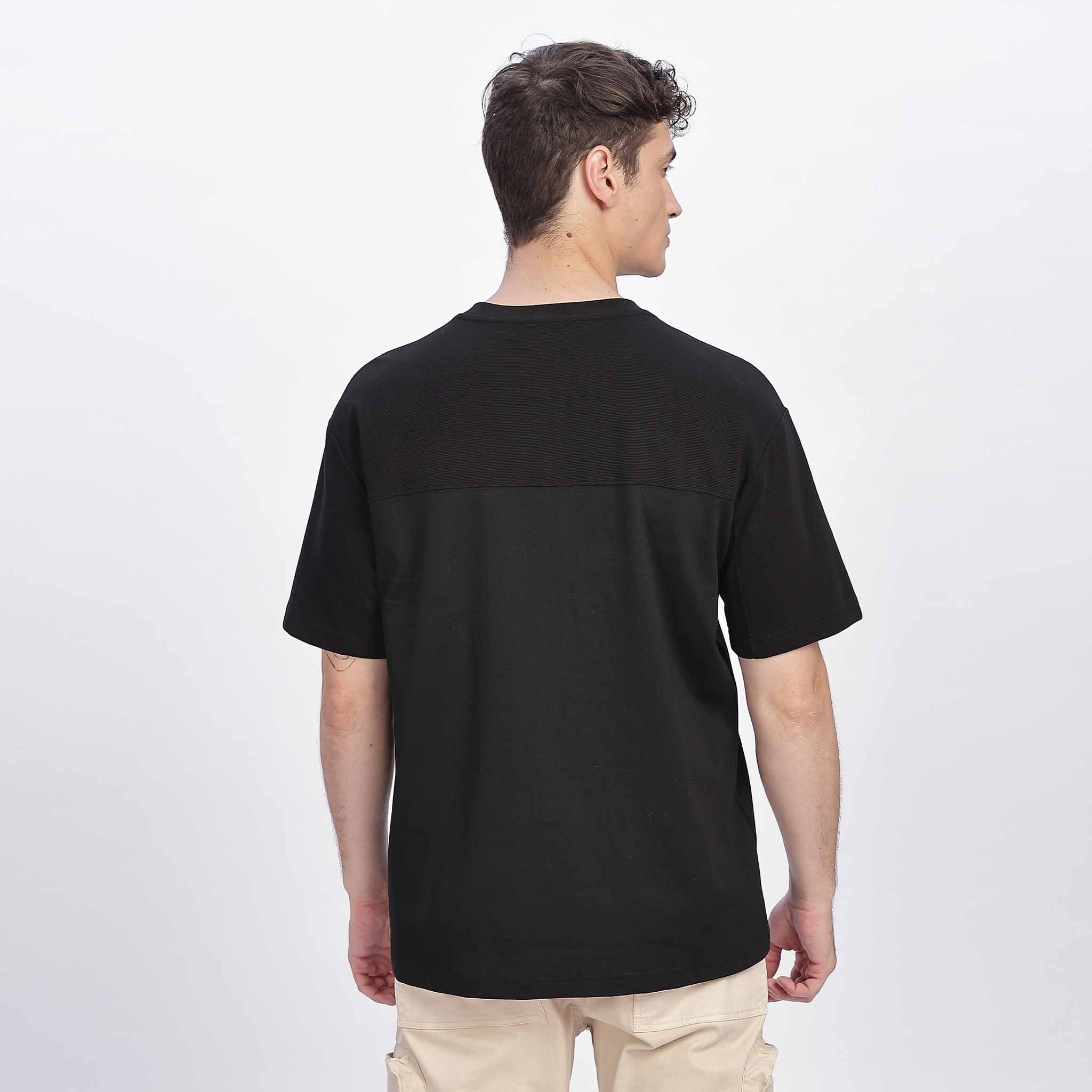 Ribbed yoke Oversized T - Shirt