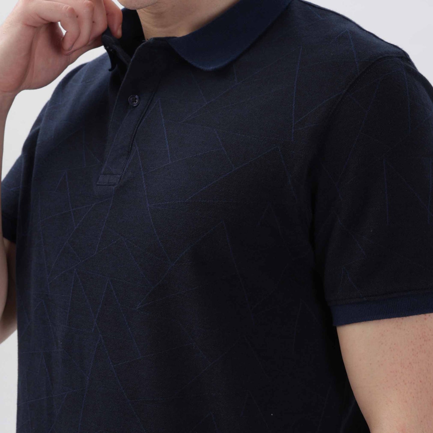 Triangle Pattern Polo Regular fit T shirt