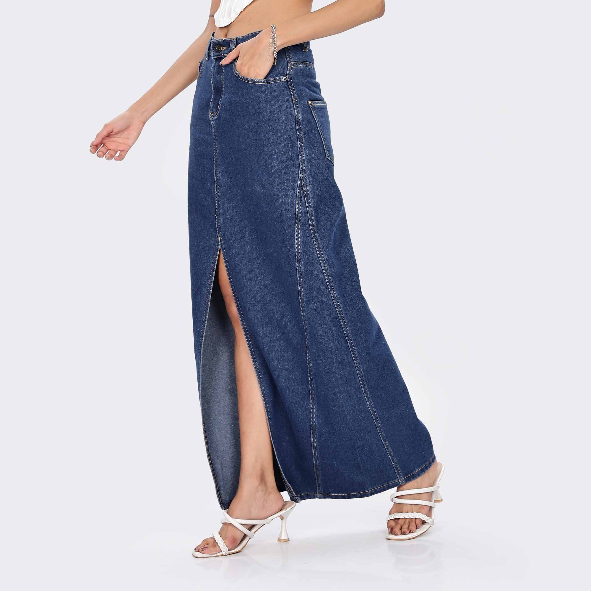 Denim Maxi Skirt