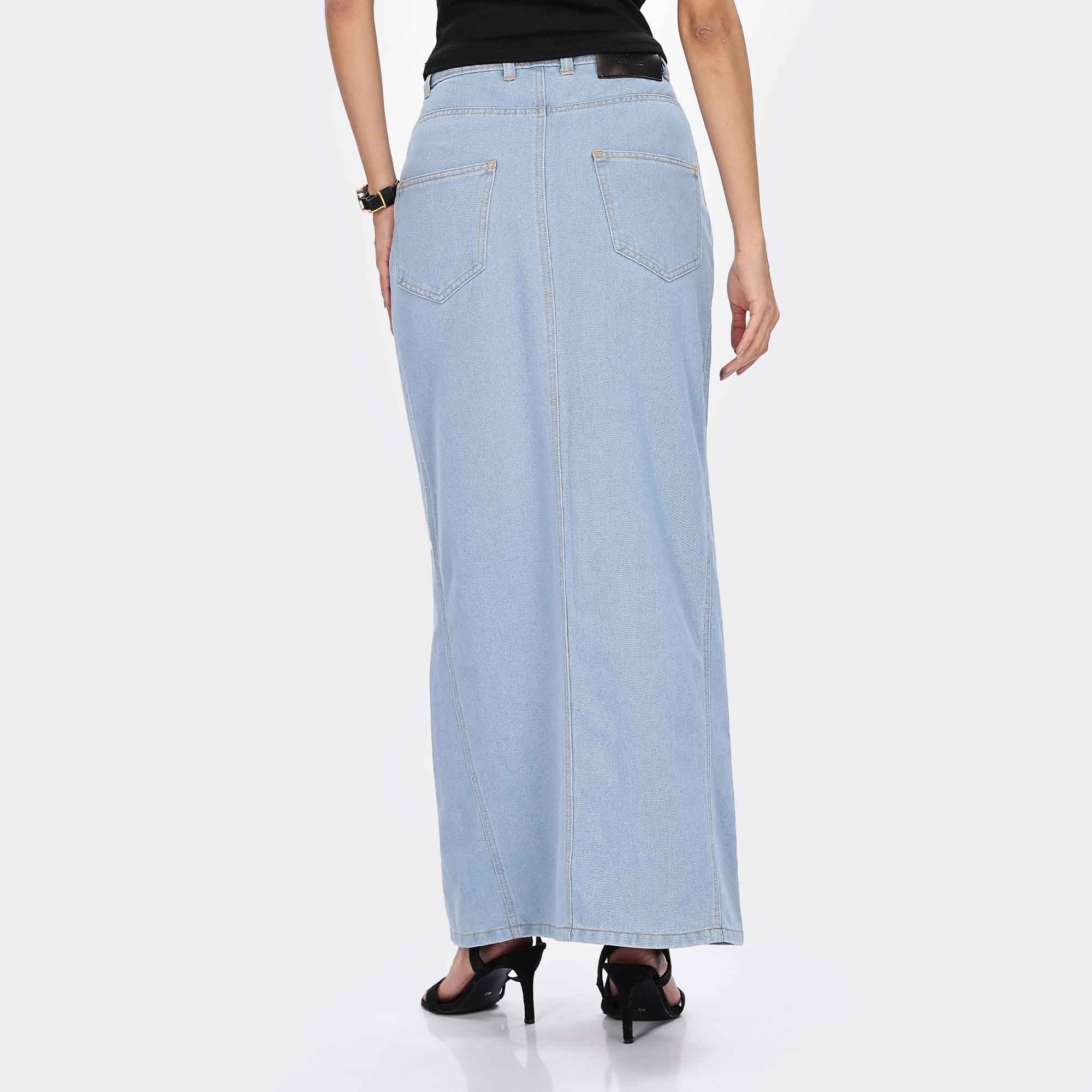 Denim Maxi Skirt