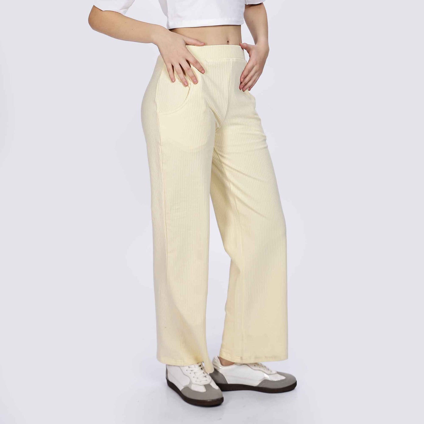 Women 's Loose Fit Soft Terry Wide Leg Pant