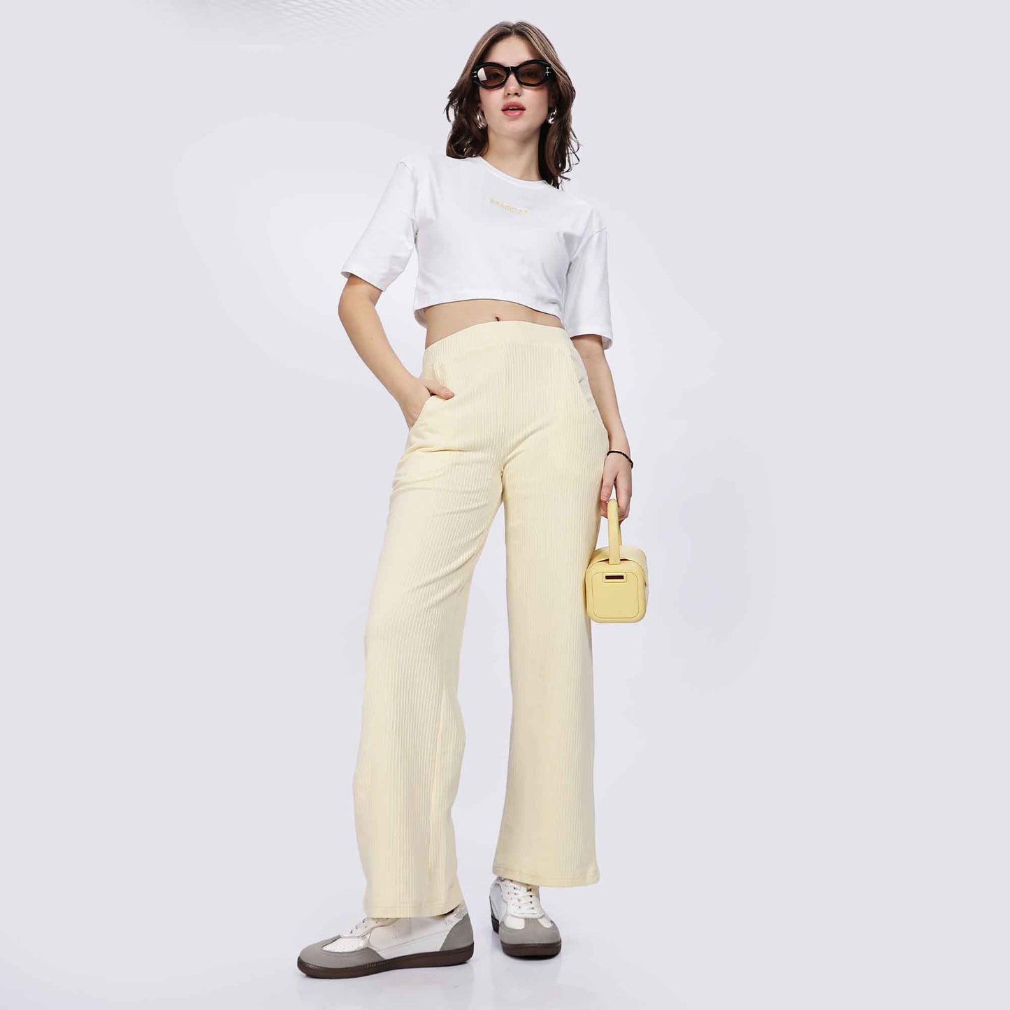 Women 's Loose Fit Soft Terry Wide Leg Pant