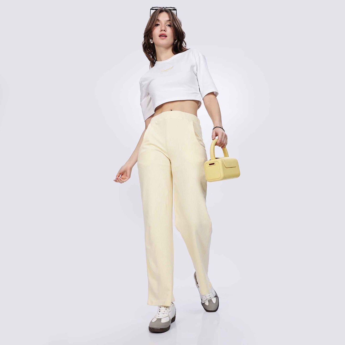 Women 's Loose Fit Soft Terry Wide Leg Pant