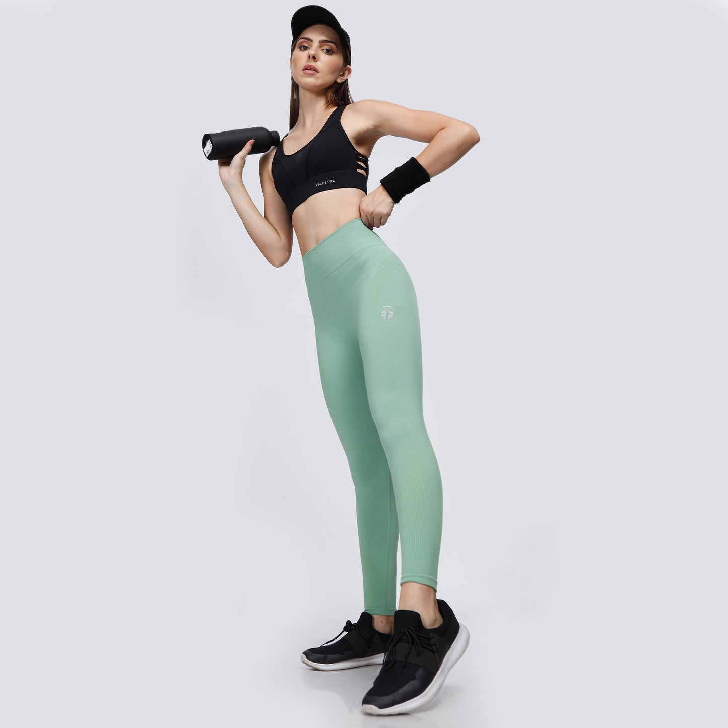 High Waist Ladies Gym Activewear leggings with Street82 Badge Logo