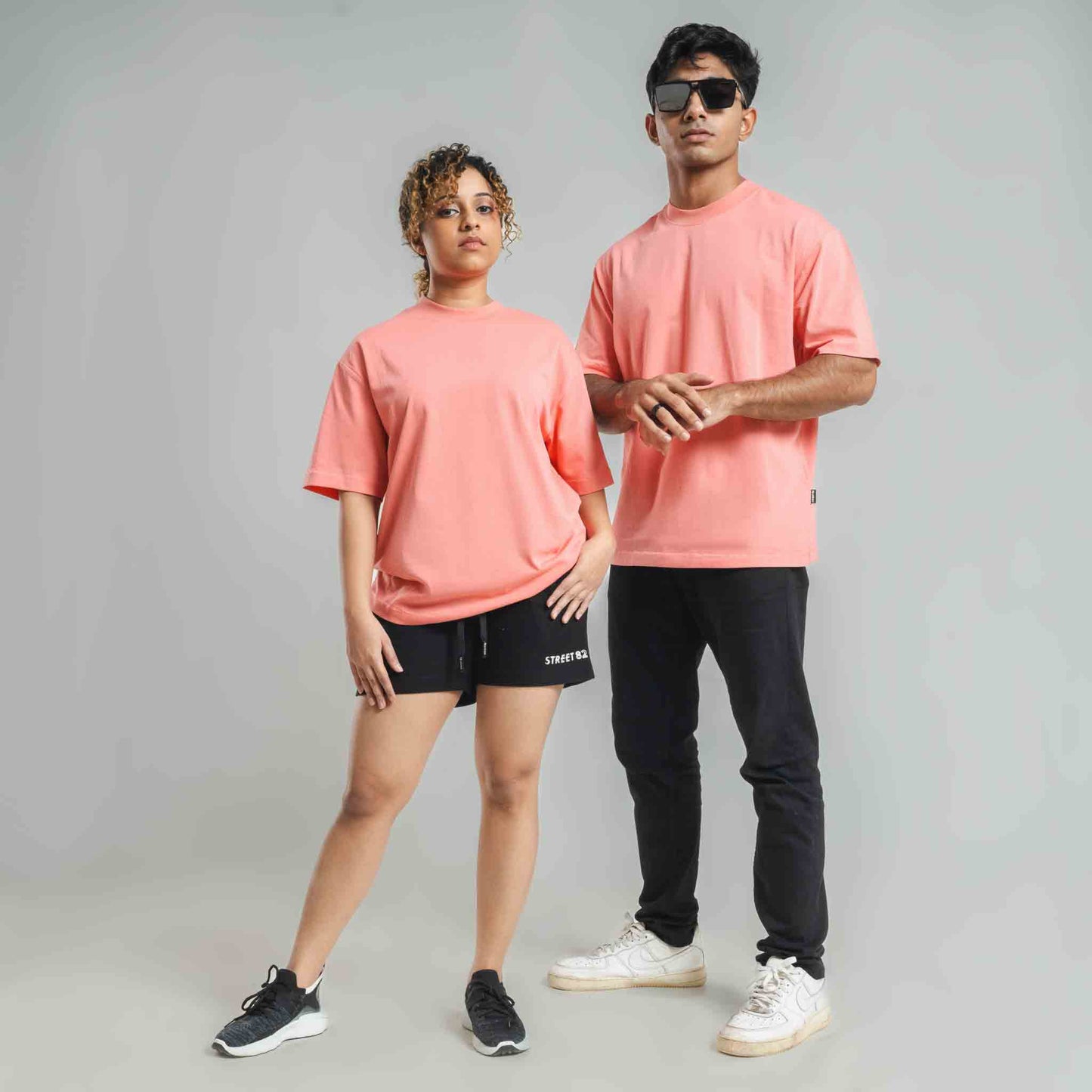 Relax fit Plain Oversize - Coral Pink