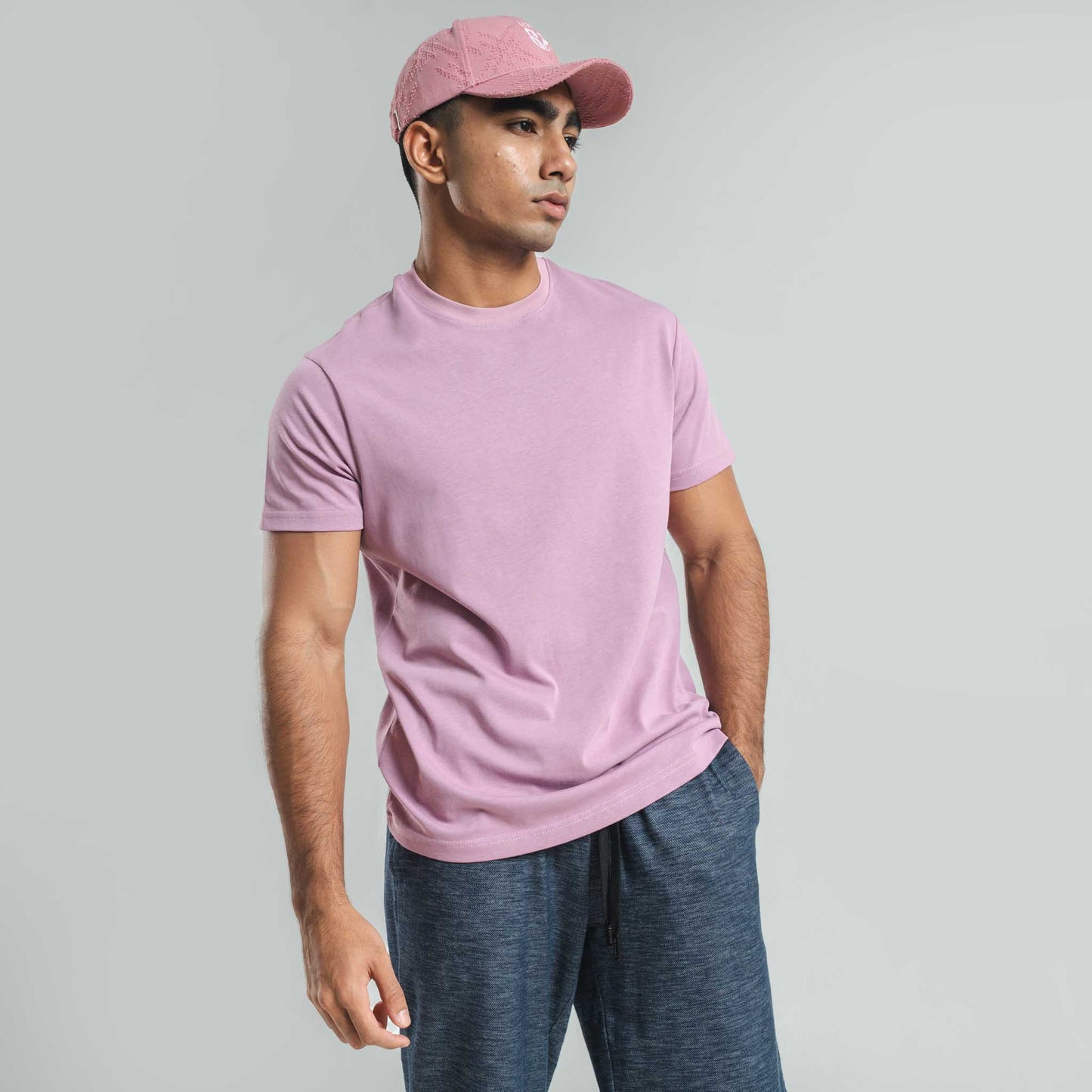Plain Marsala Purple crew neck essential t-shirt