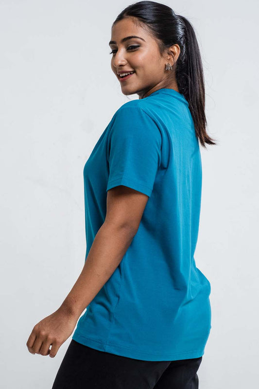 Ladies Plain 8 colors crew neck essential t-shirt