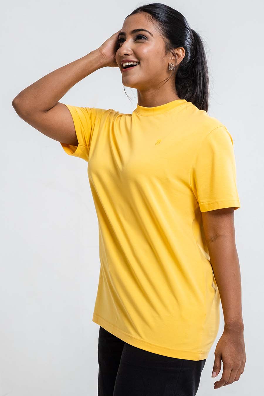 Ladies Plain 8 colors crew neck essential t-shirt