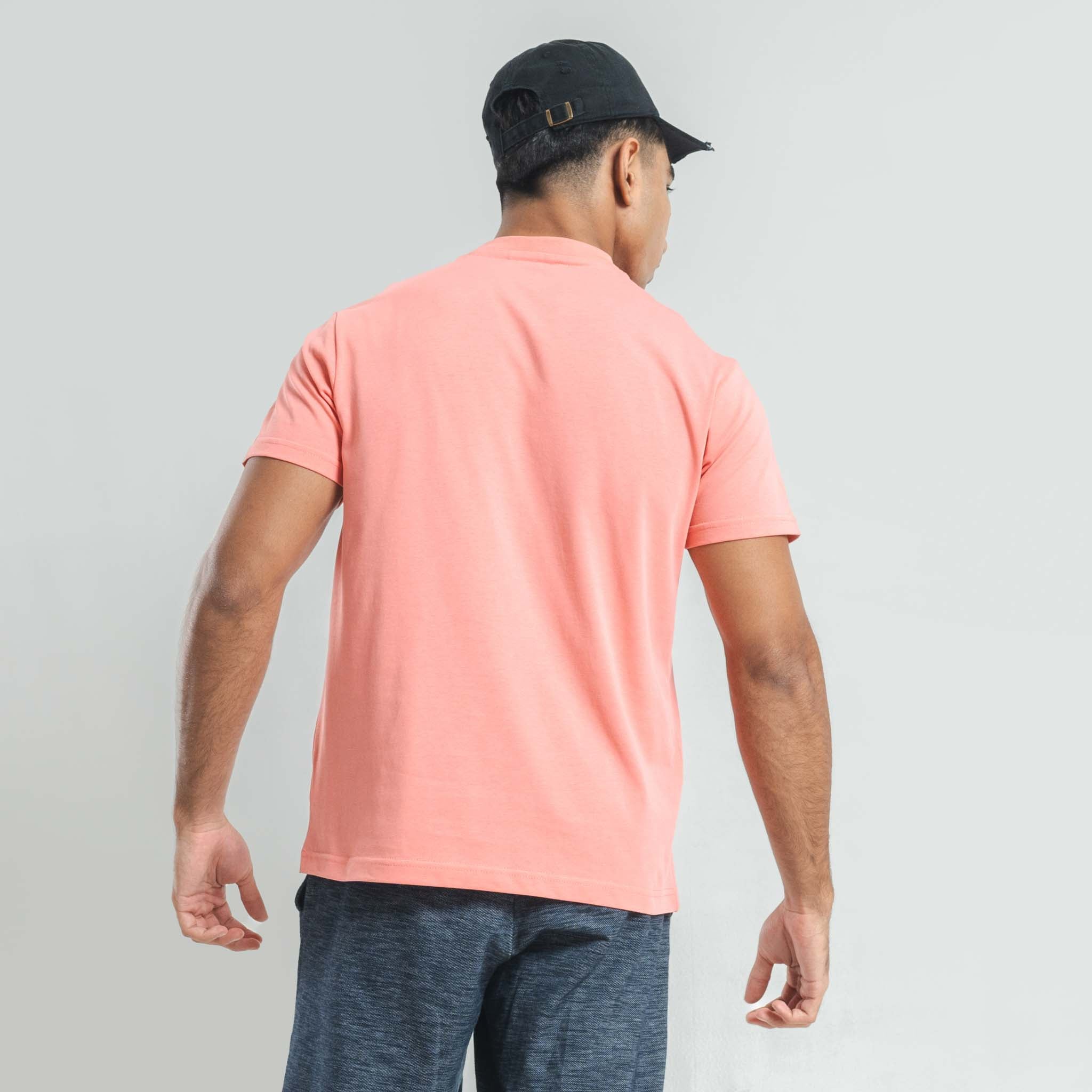 Plain Salmon Pink crew neck essential t-shirt