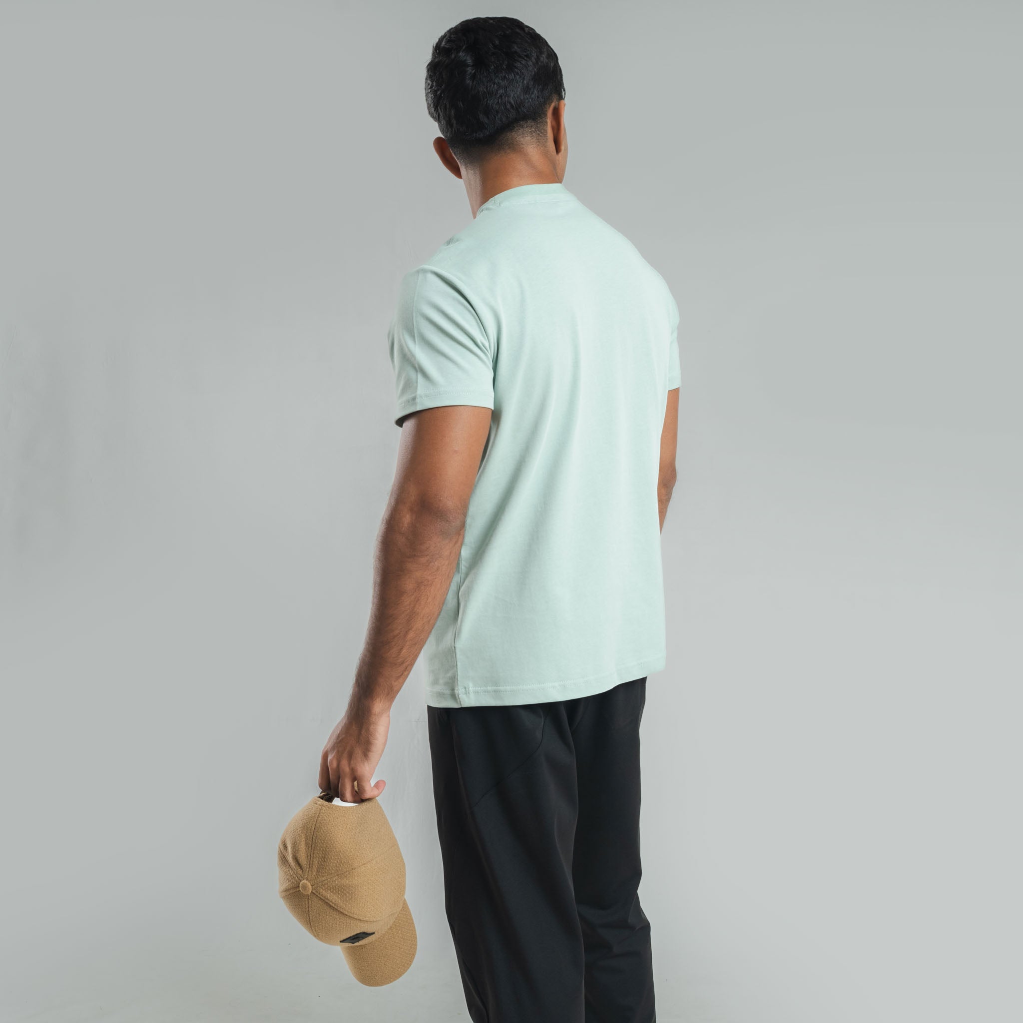 Plain Sea Foam Green crew neck essential t-shirt