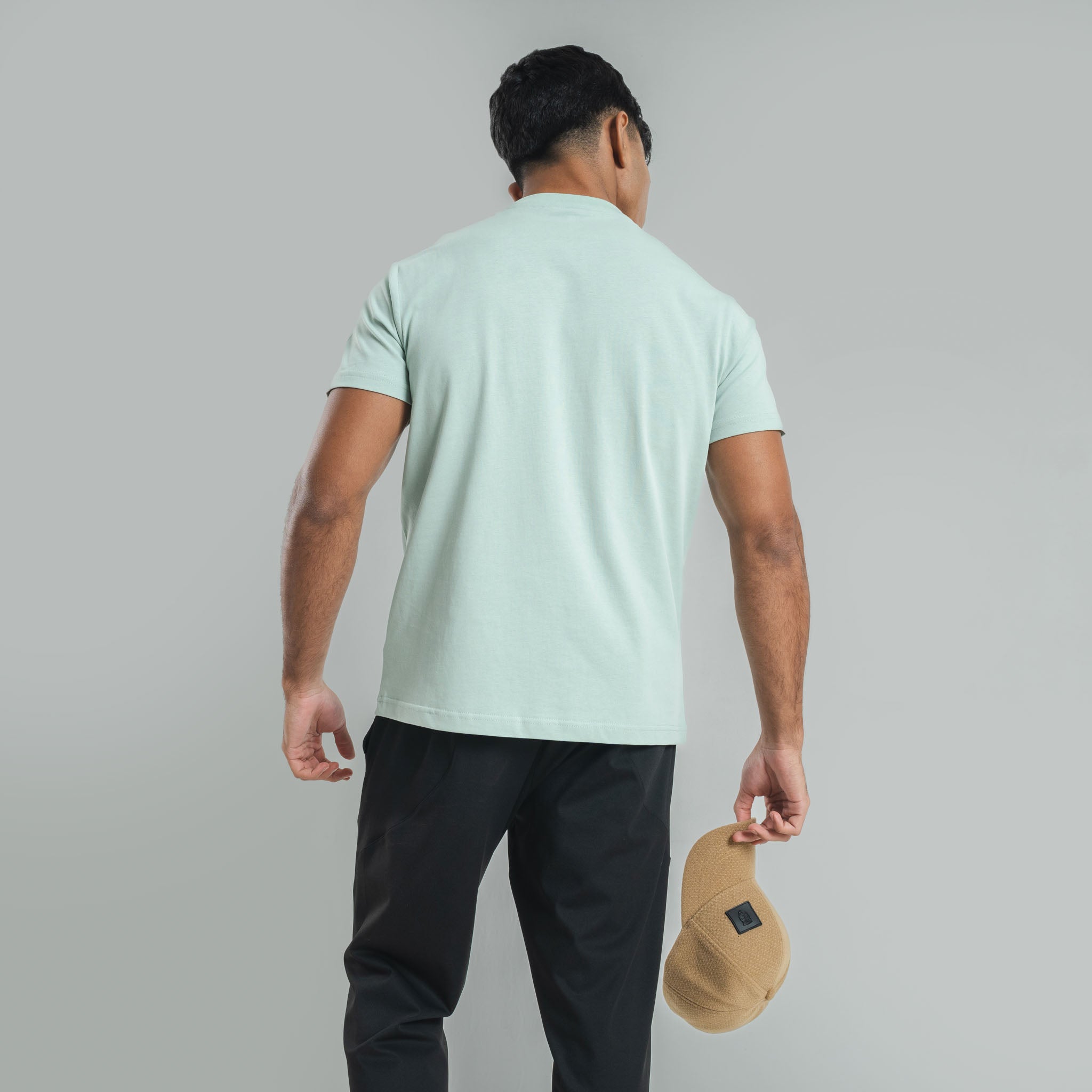 Plain Sea Foam Green crew neck essential t-shirt