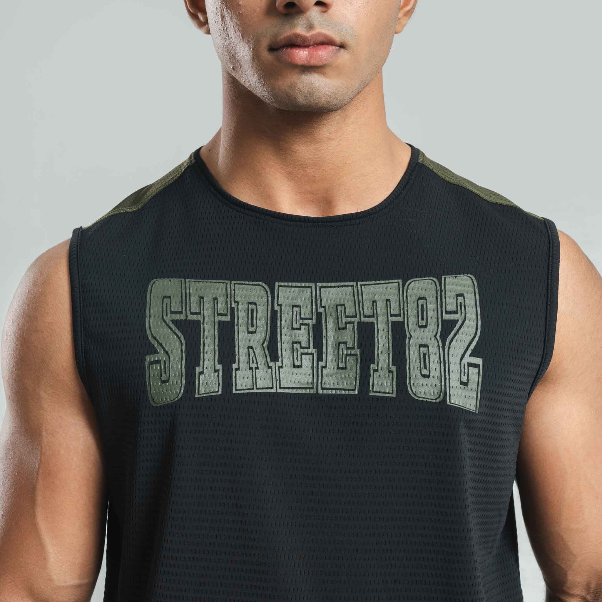 Gents Arm Cut T-shirt, Back Shoulder Contrast