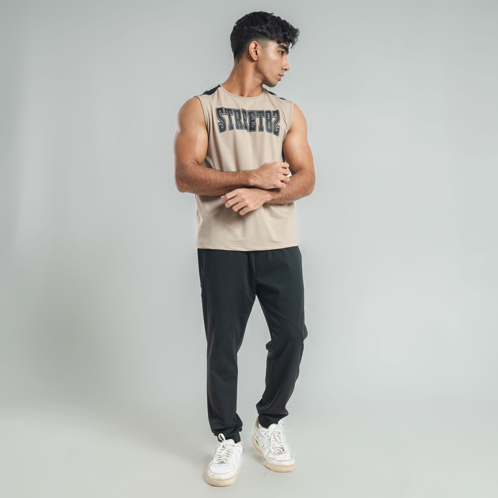 Gents Arm Cut T-shirt, Back Shoulder Contrast