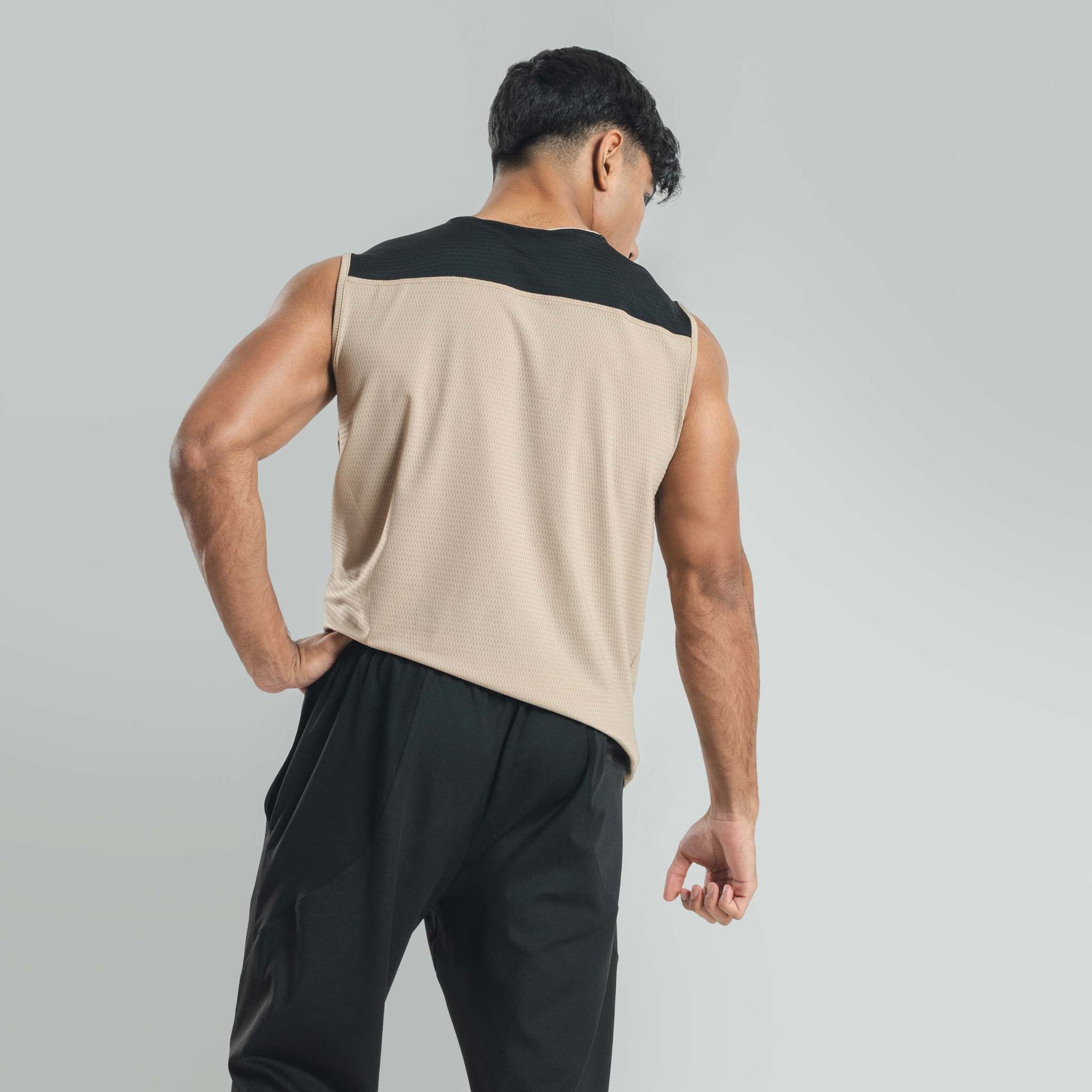 Gents Arm Cut T-shirt, Back Shoulder Contrast