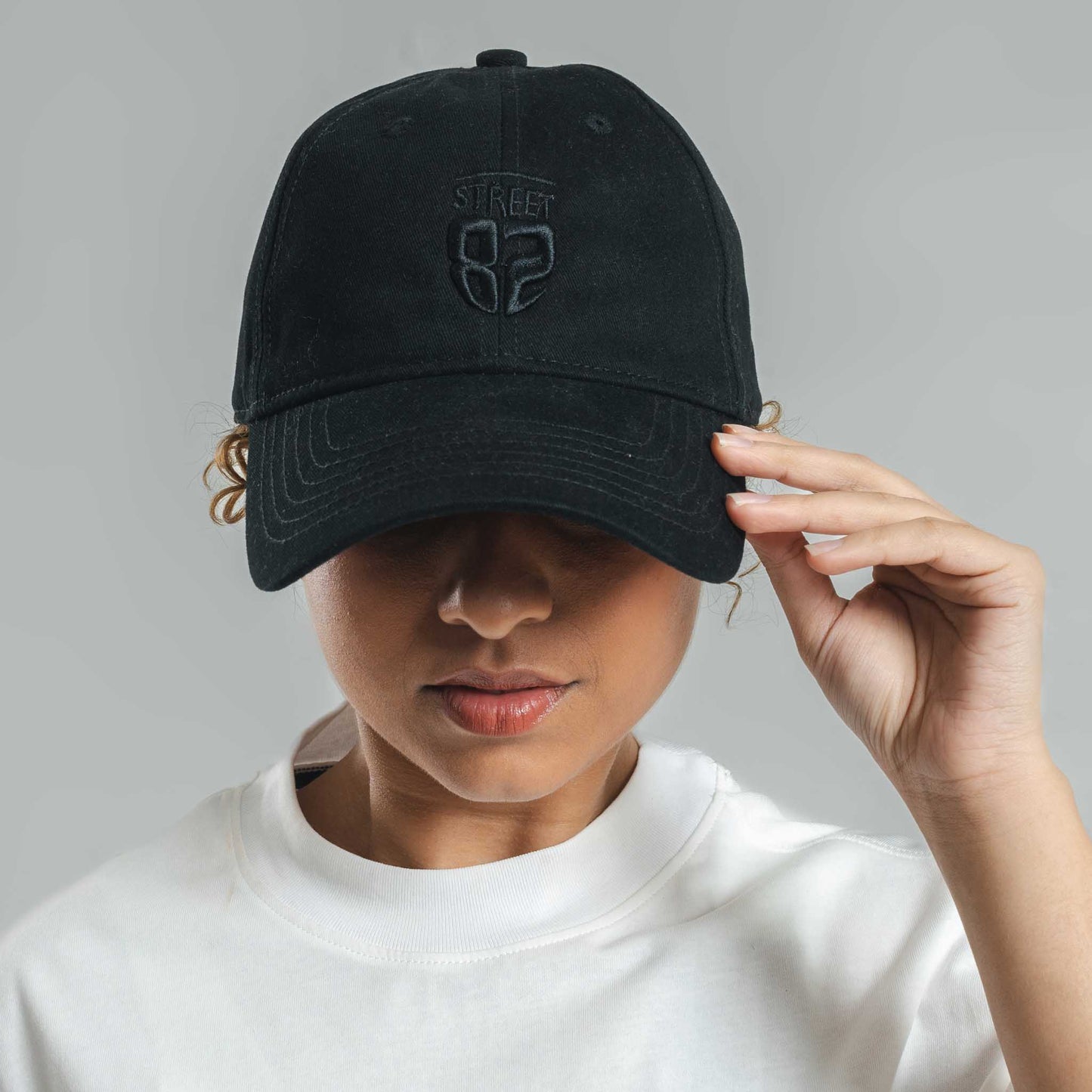 Black Unisex Baseball cap with 3D Logo Embroidery
