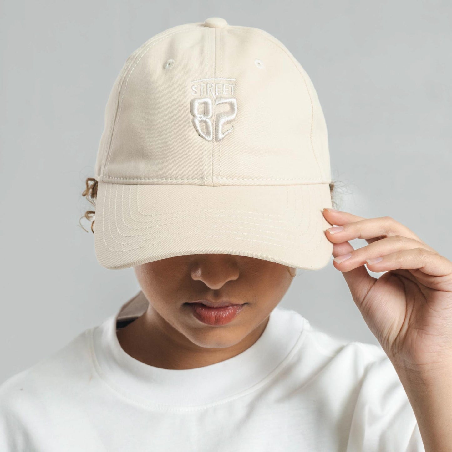 Beige Unisex Baseball cap with 3D Logo Embroidery