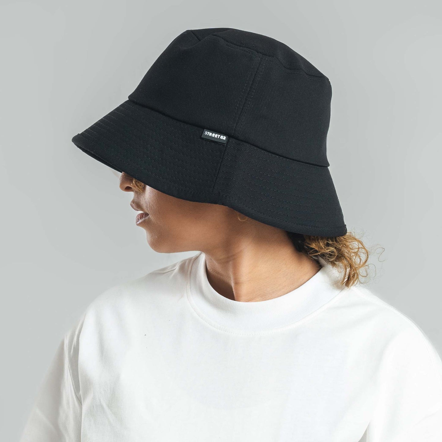 Plain Dotted Structure Unisex Bucket Hat with Street82 Tag