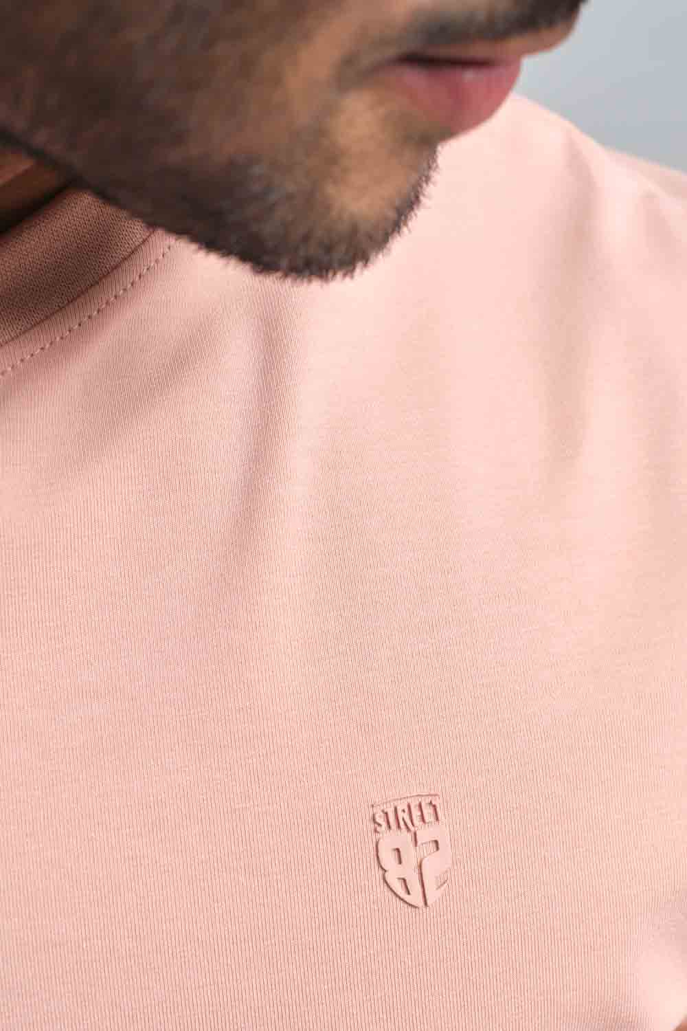 Plain Mahogany Rose crew neck essential t-shirt