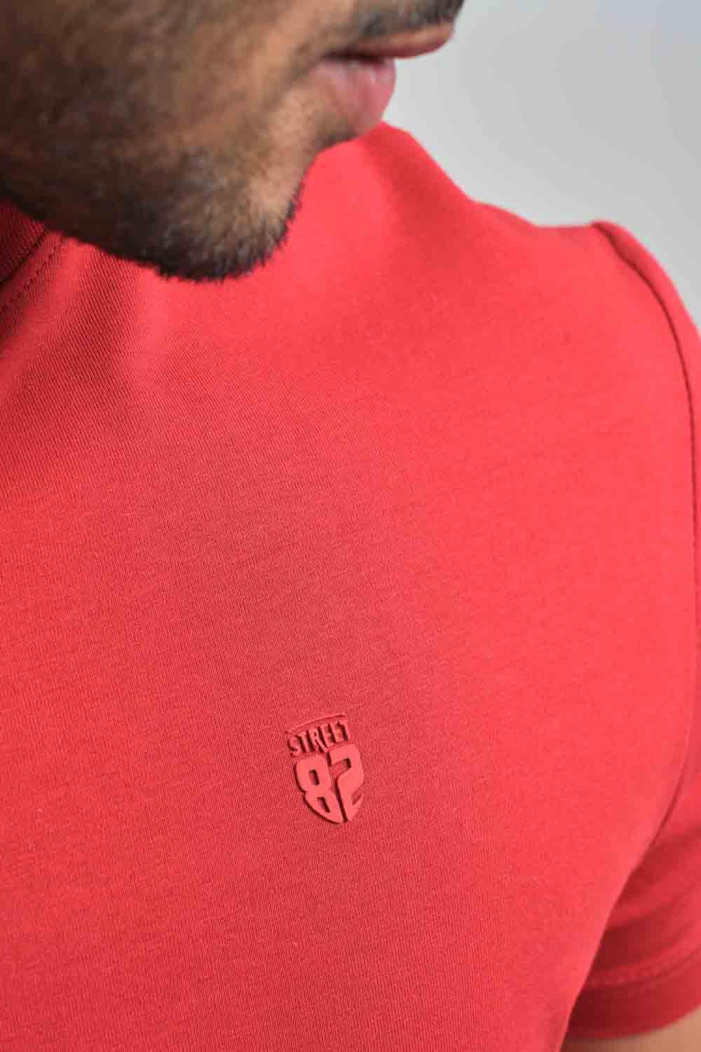 Plain Red crew neck essential t-shirt