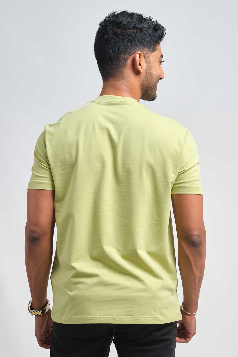 Plain Light Green crew neck essential t-shirt