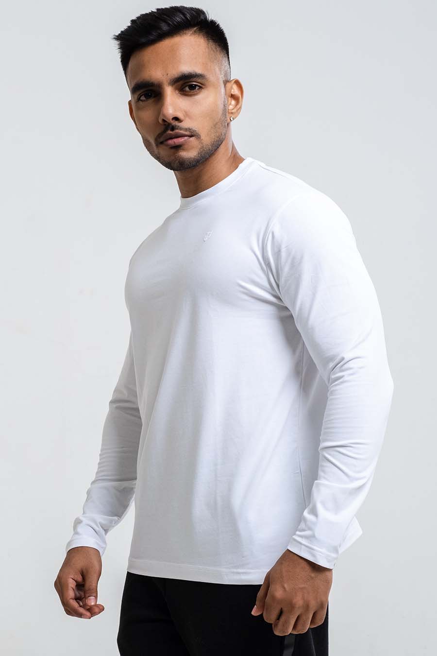 Longs steeve Plain staple color, solid lycra jersey T-shirt