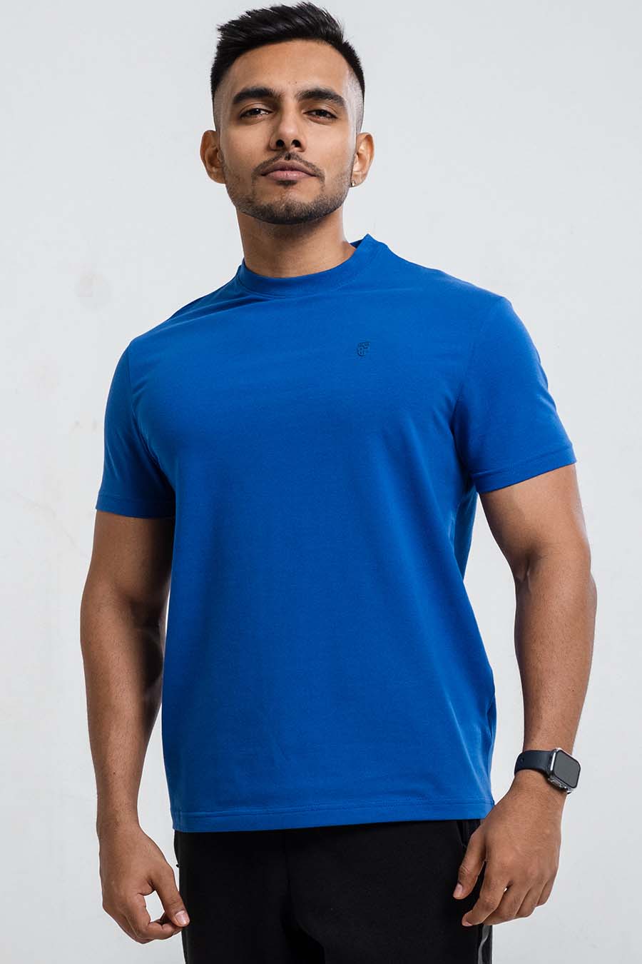 Plain Blue Quartz crew neck essential t-shirt