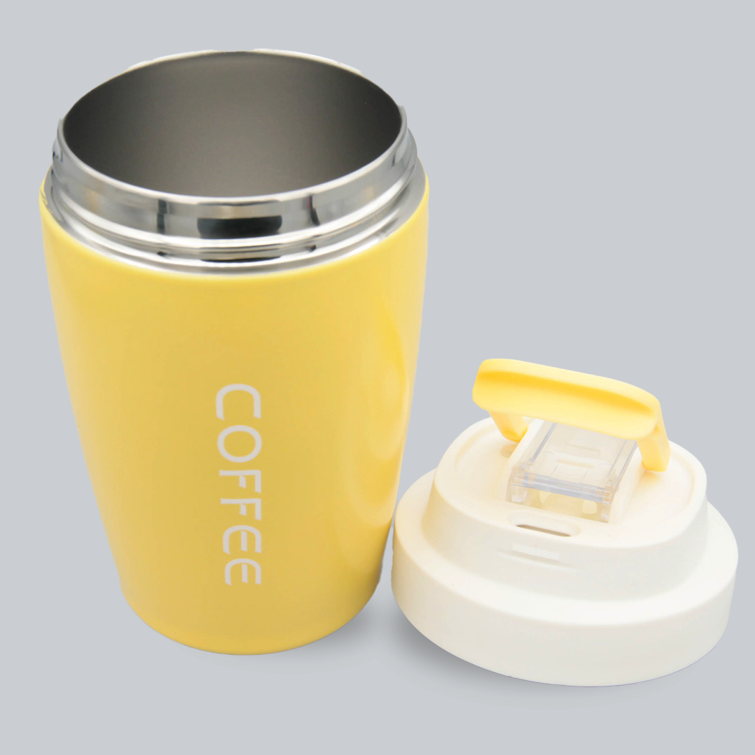 Stainless Steel Vacuum Flask with Straw Portable Travel Leakproof Thermos Cup