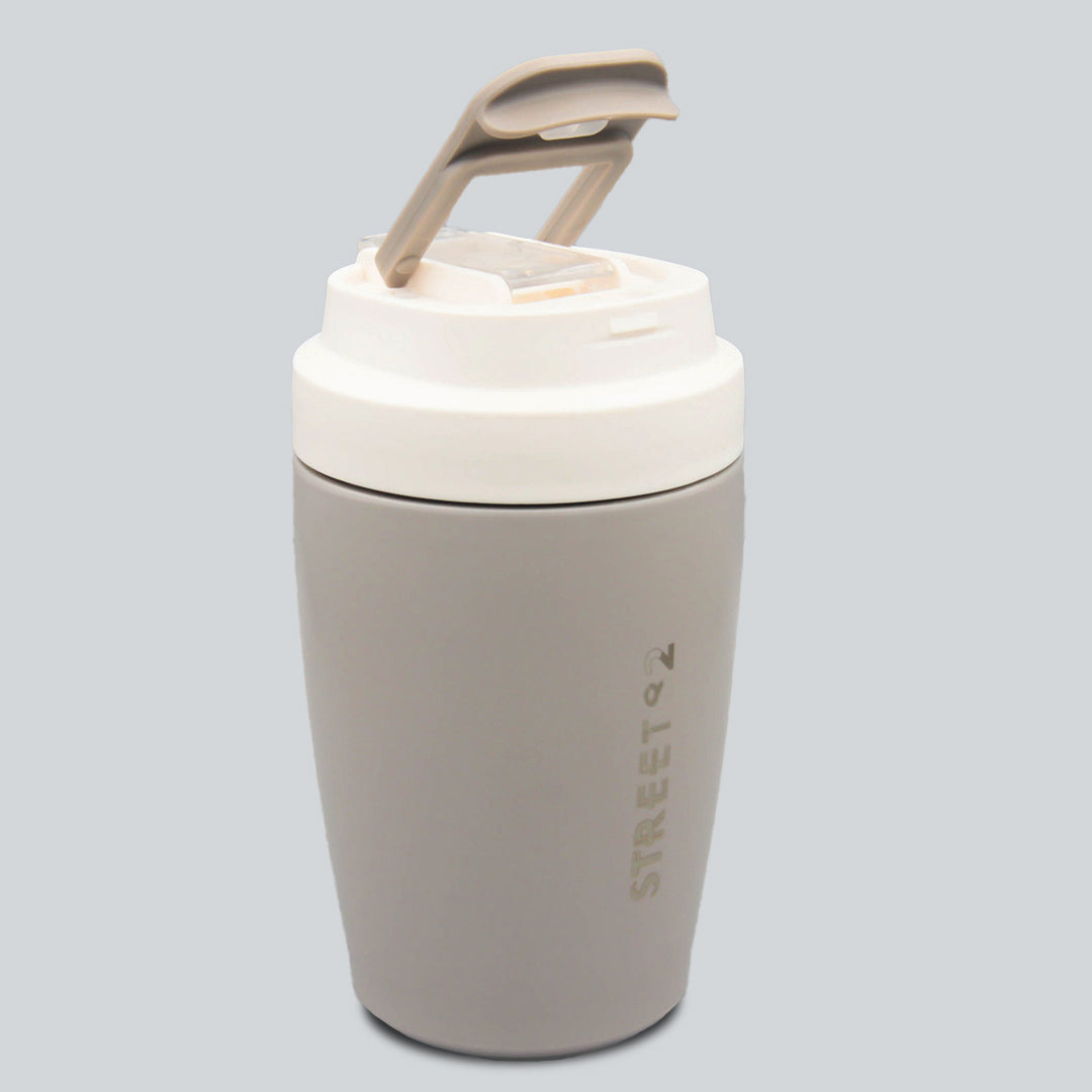 Stainless Steel Vacuum Flask with Straw Portable Travel Leakproof Thermos Cup