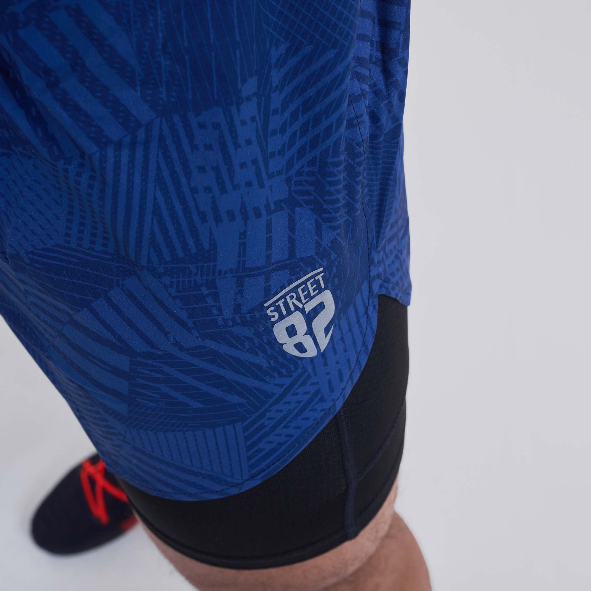 Mens Sports Shorts with Reflective Logo