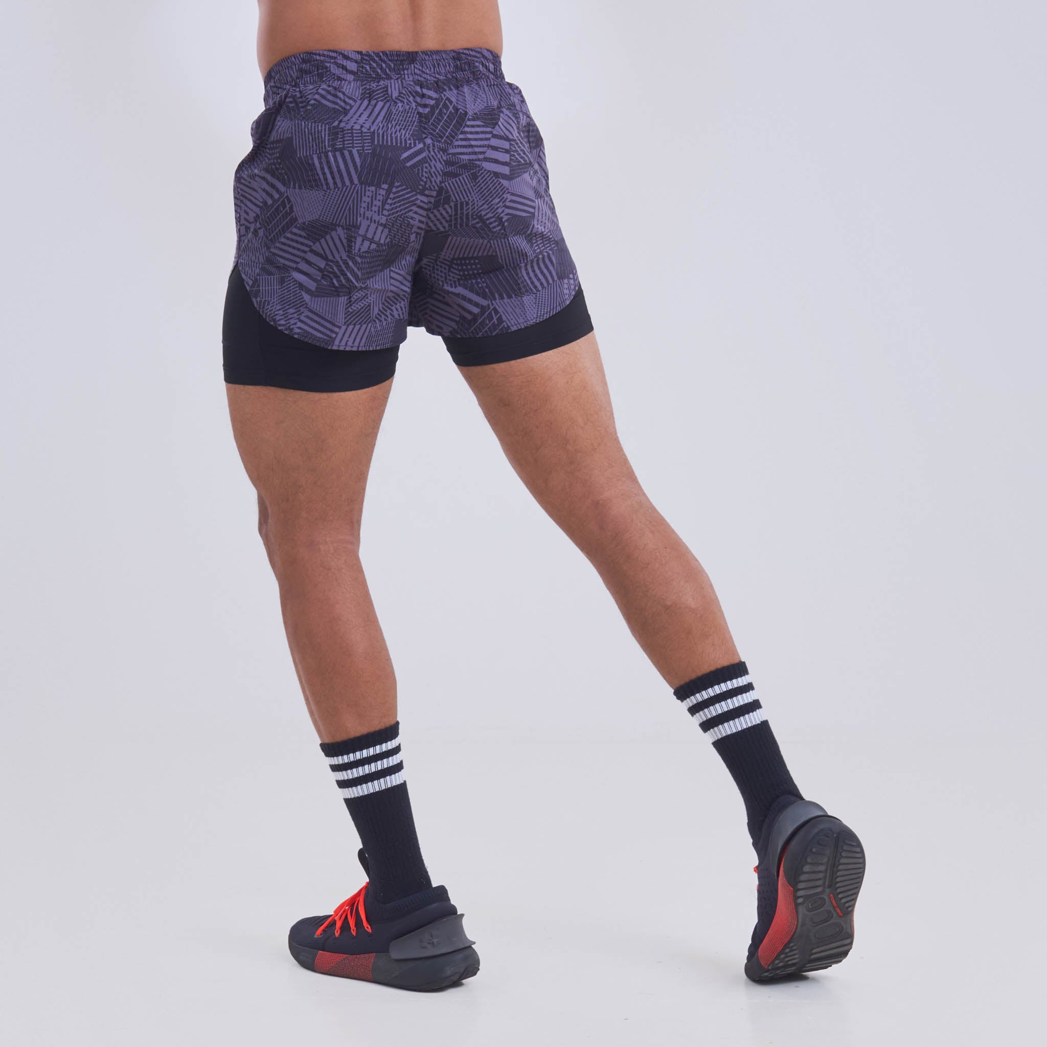 Mens Sports Shorts with Reflective Logo