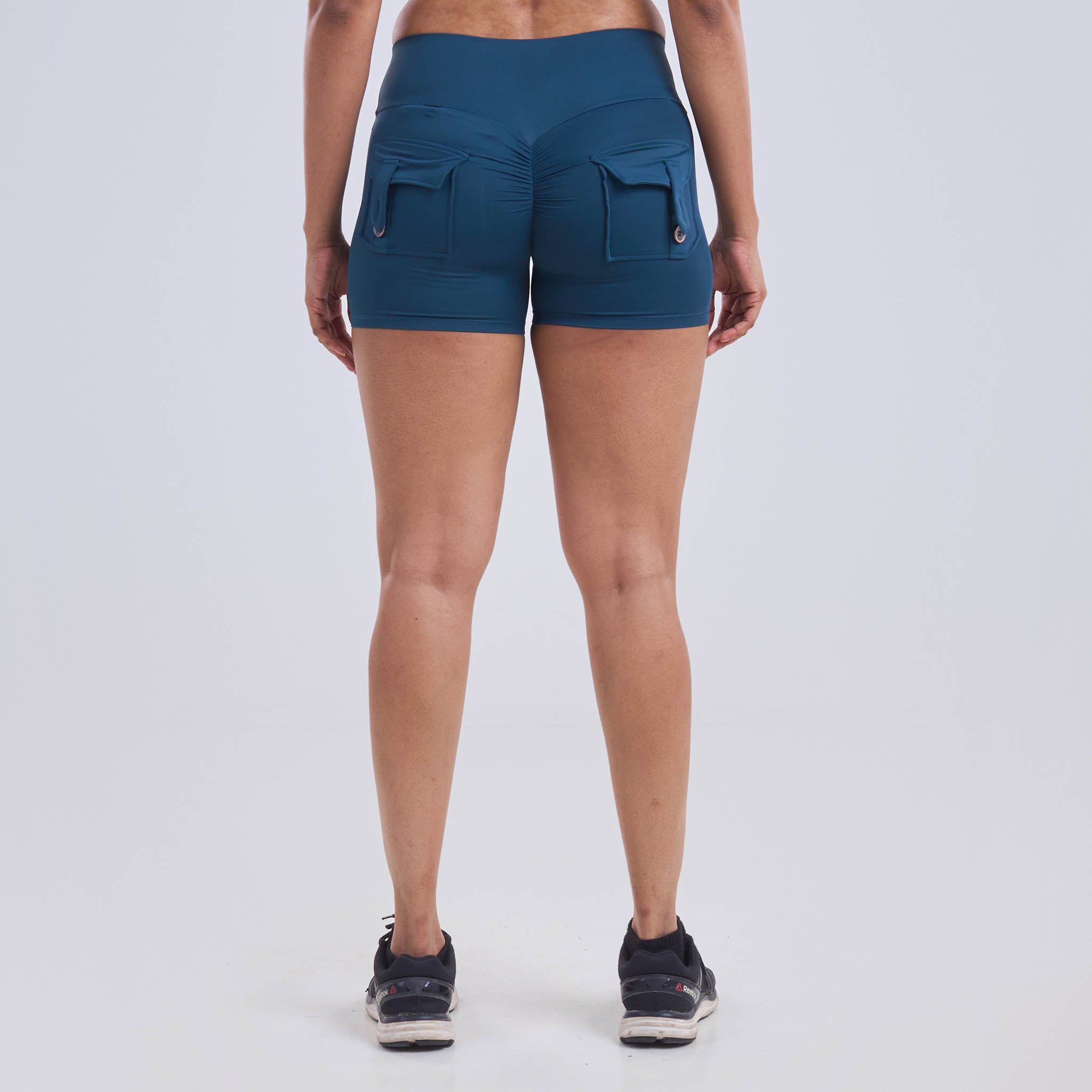 Ladies High Waist Scrunch Butt Pocket Shorts