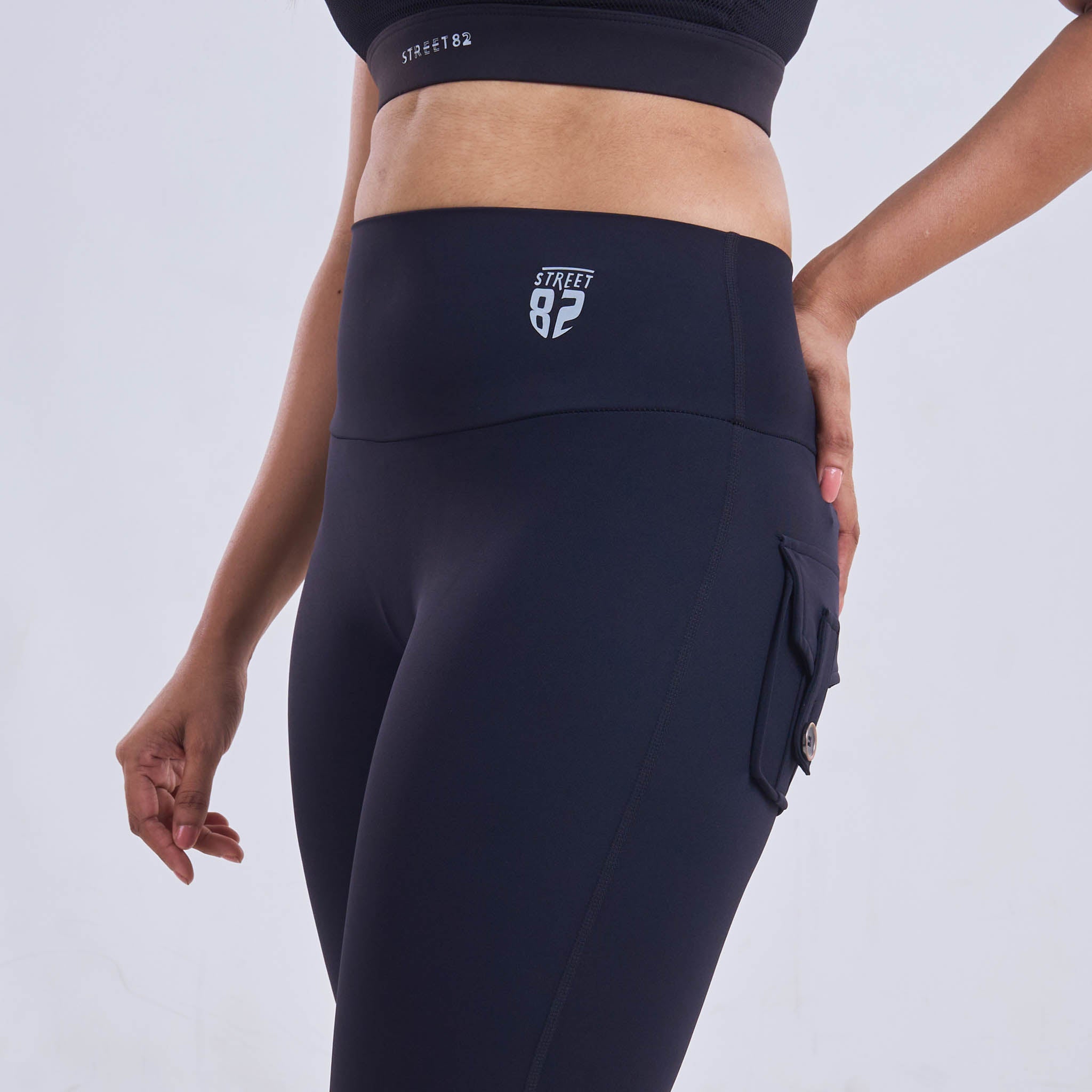 Ladies High Waist Scrunch Butt Pocket Legging