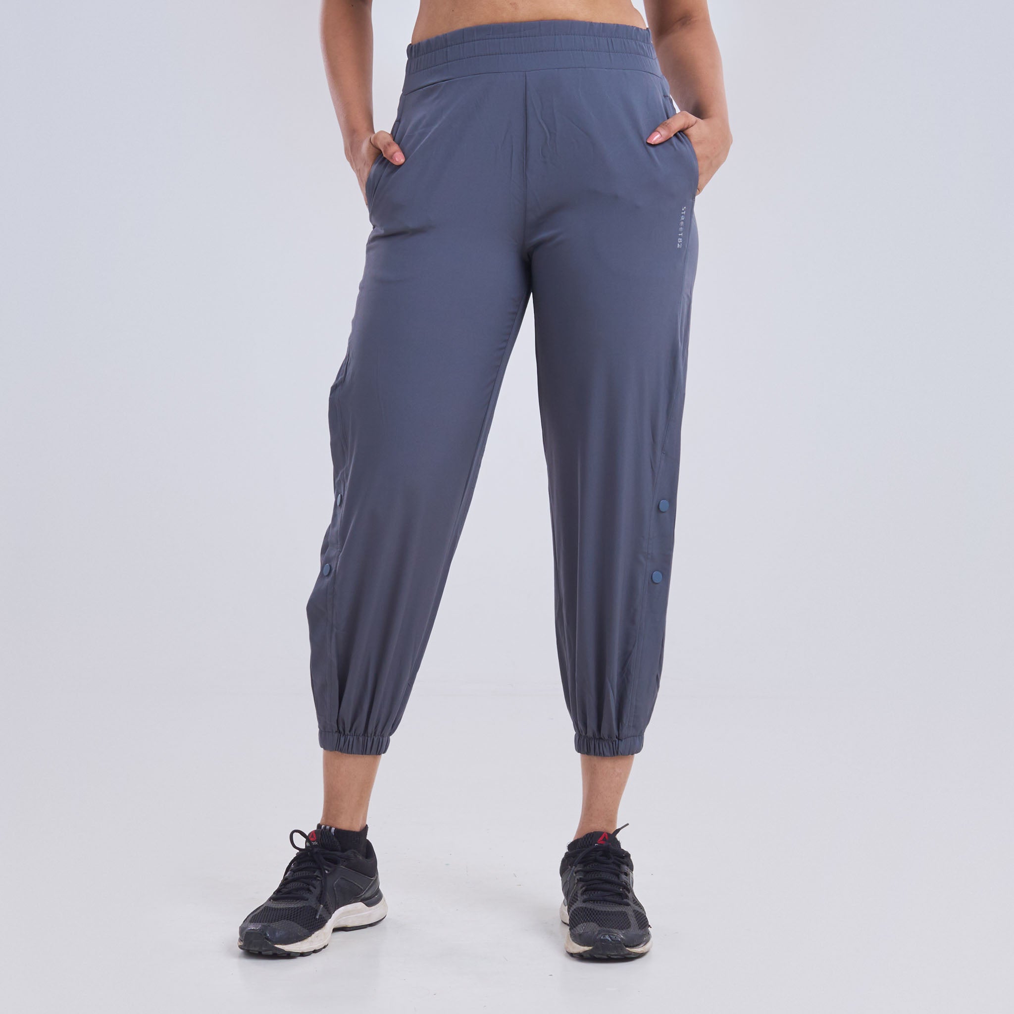 Ladies Jogger Pants with half side slit with buttons