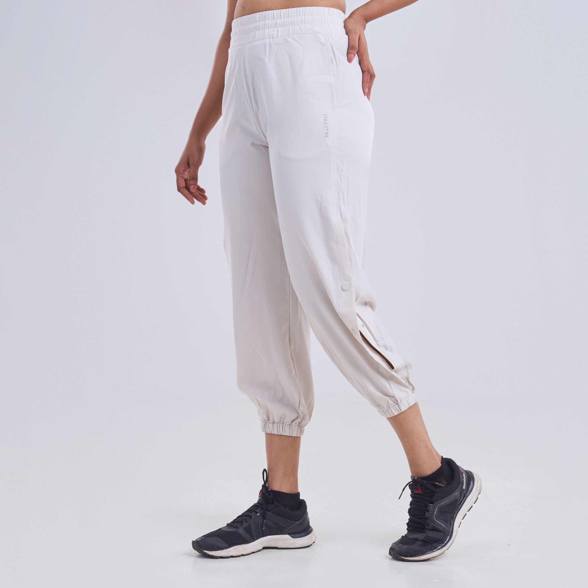 Ladies Jogger Pants with half side slit with buttons