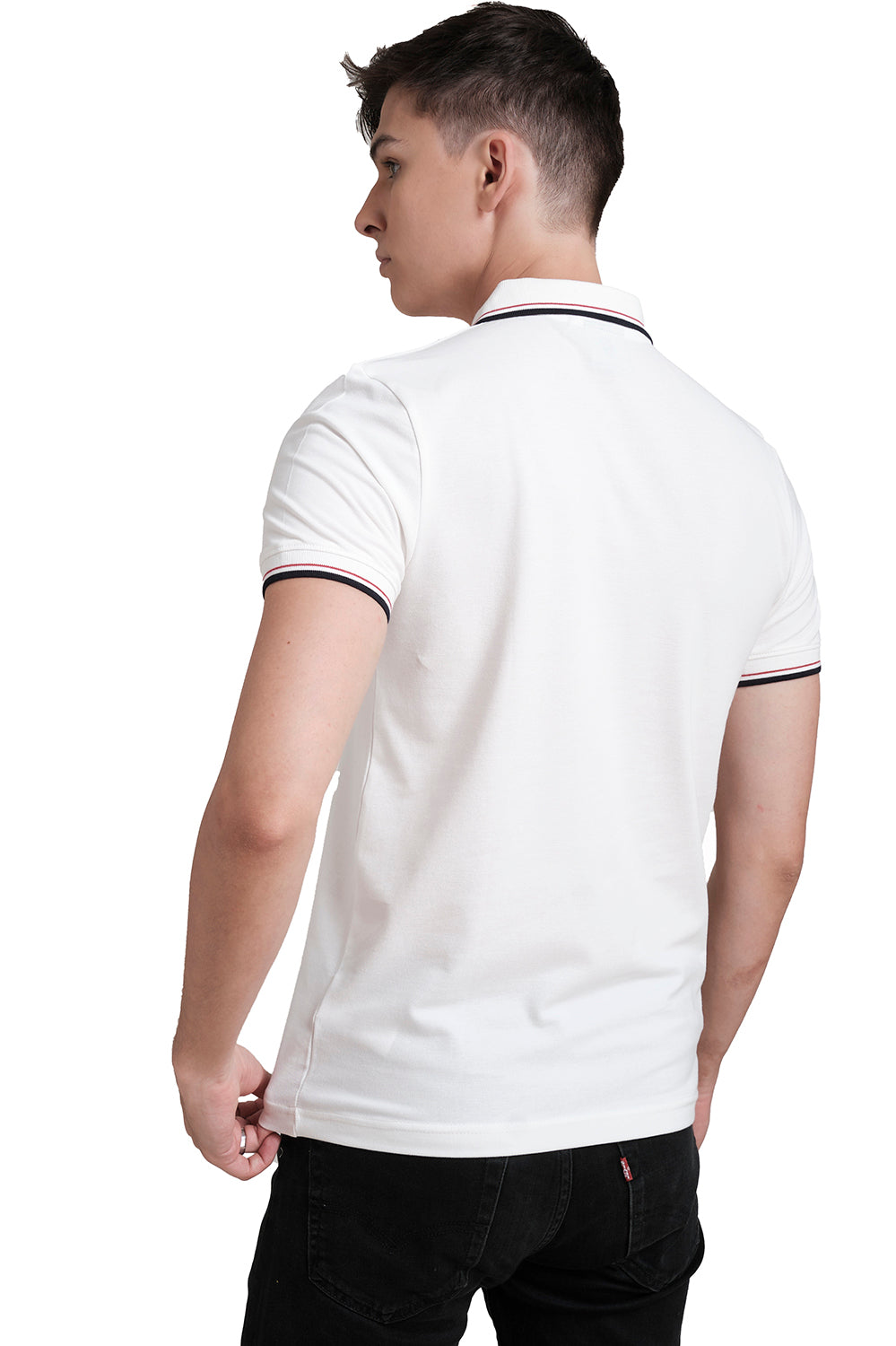 Slim Fit Premium Cotton pique polo plain T-shirt with Tipping design Collar Details & high build logo print