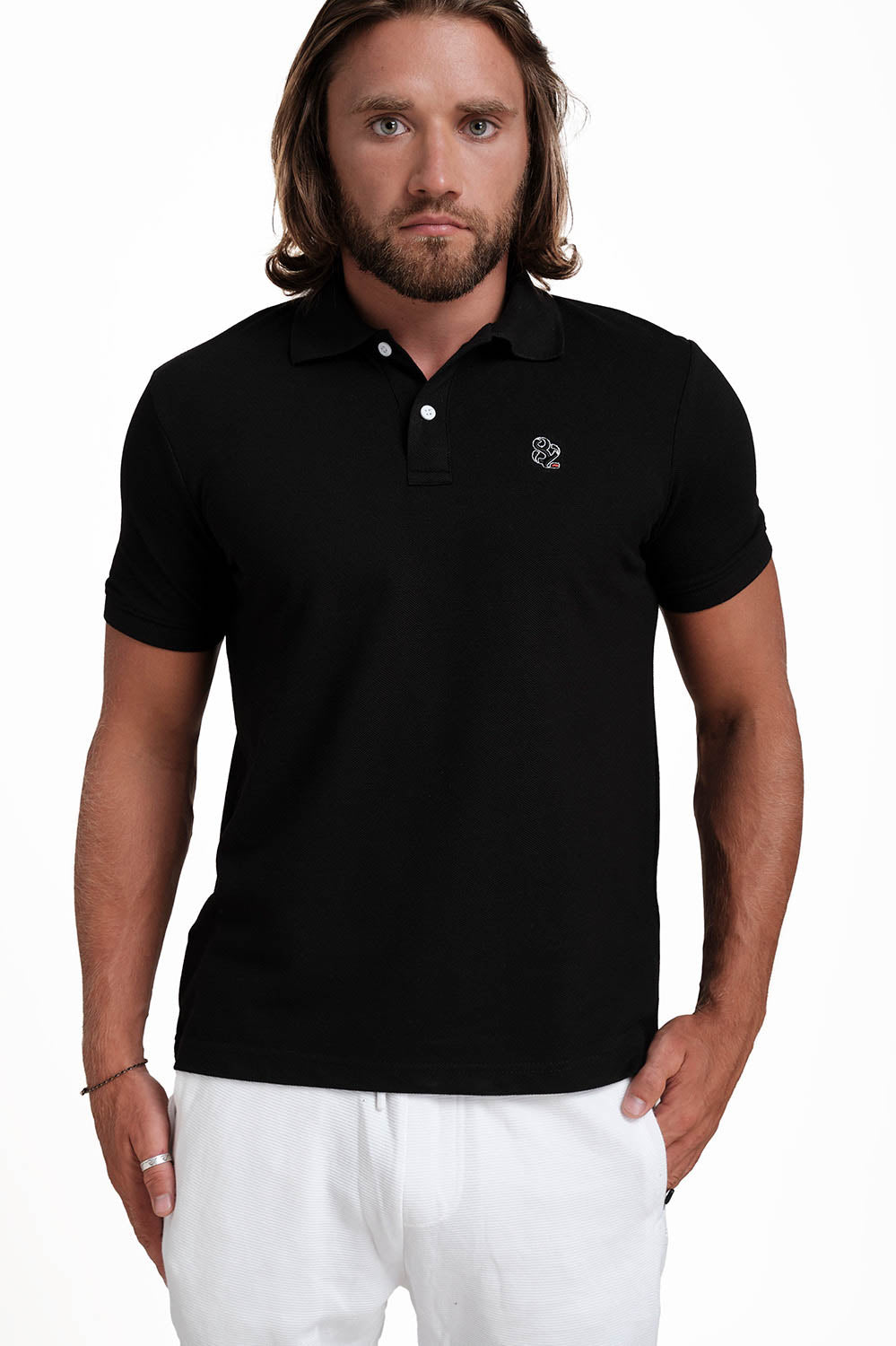 Polo plain in 12 color T-shirts with Front Embroidery, Solid pique fabric