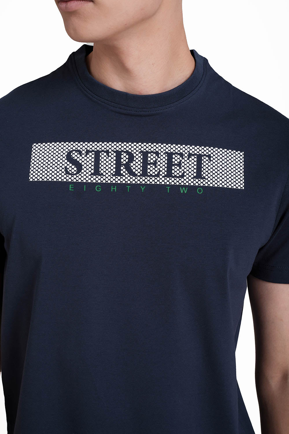 STREET EIGHTY TWO Front High Build & Rubber Print,Solid single jersey T-shirt