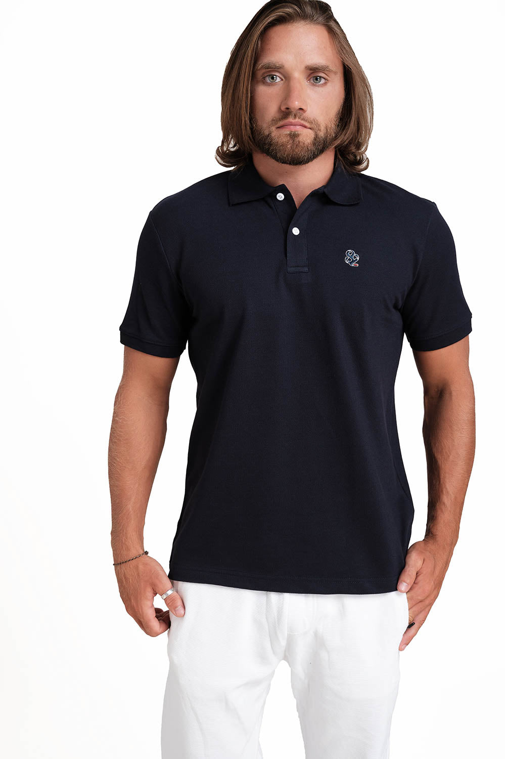 Polo plain in 12 color T-shirts with Front Embroidery, Solid pique fabric